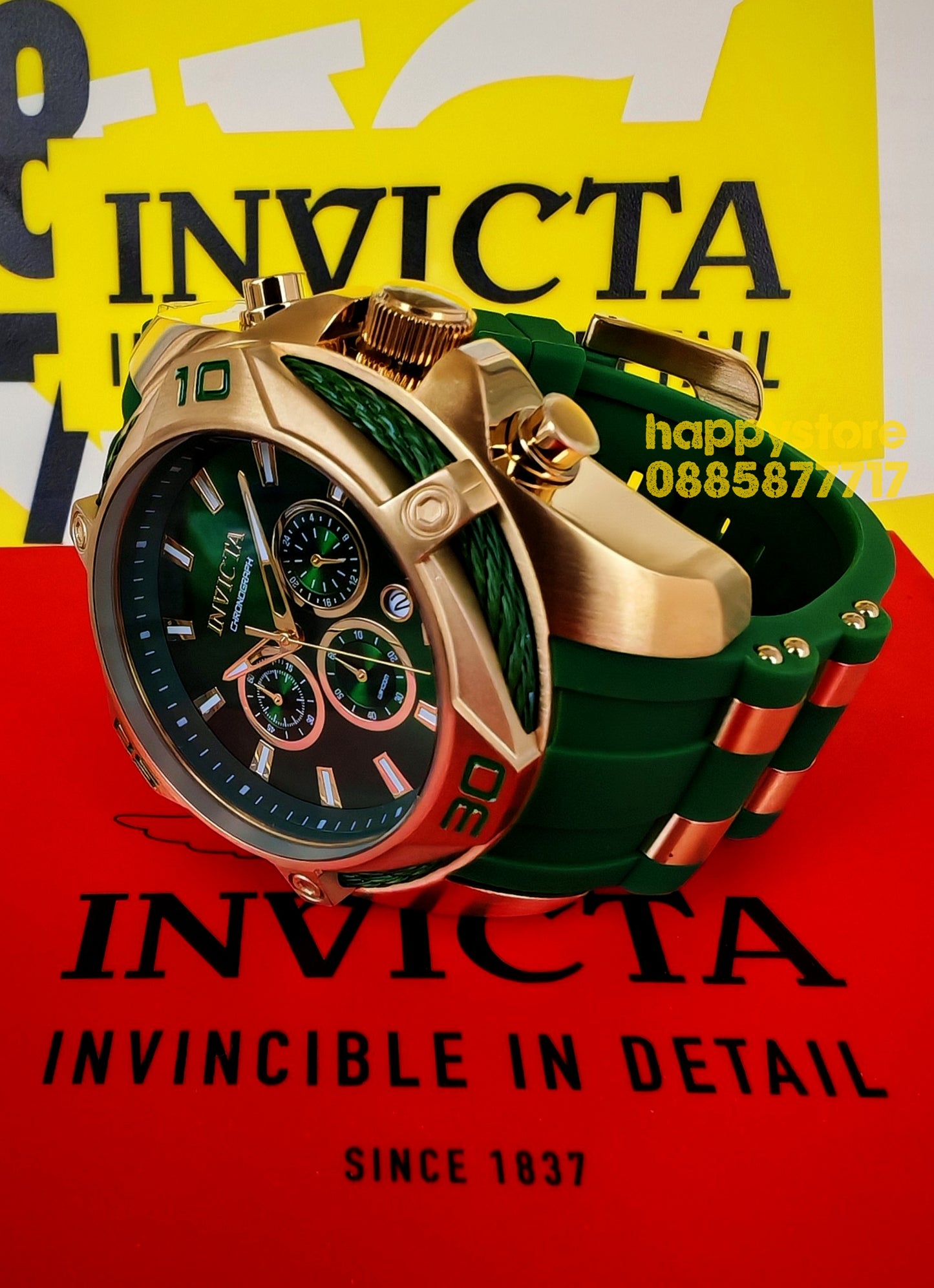 INVICTA Vanguard Green/Gold 50mm