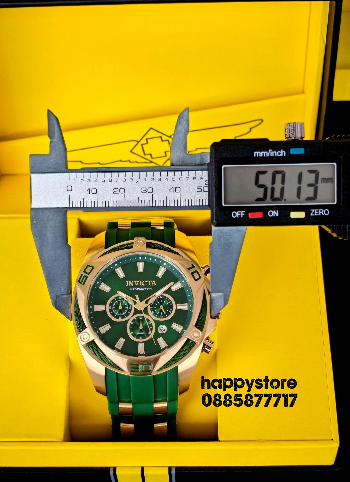 INVICTA Vanguard Green/Gold 50mm