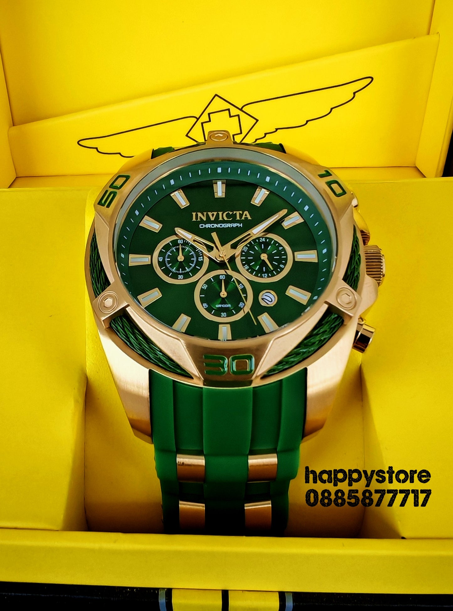 INVICTA Vanguard Green/Gold 50mm