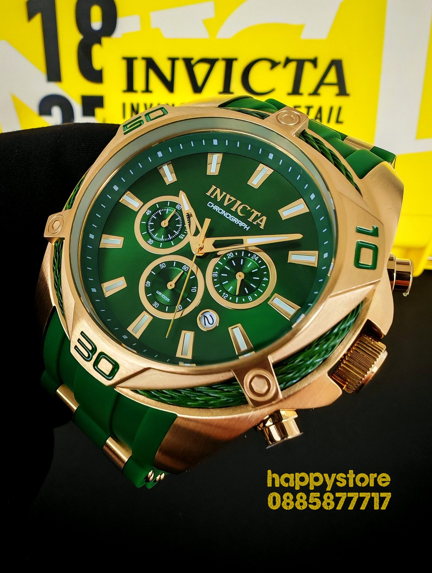 INVICTA Vanguard Green/Gold 50mm