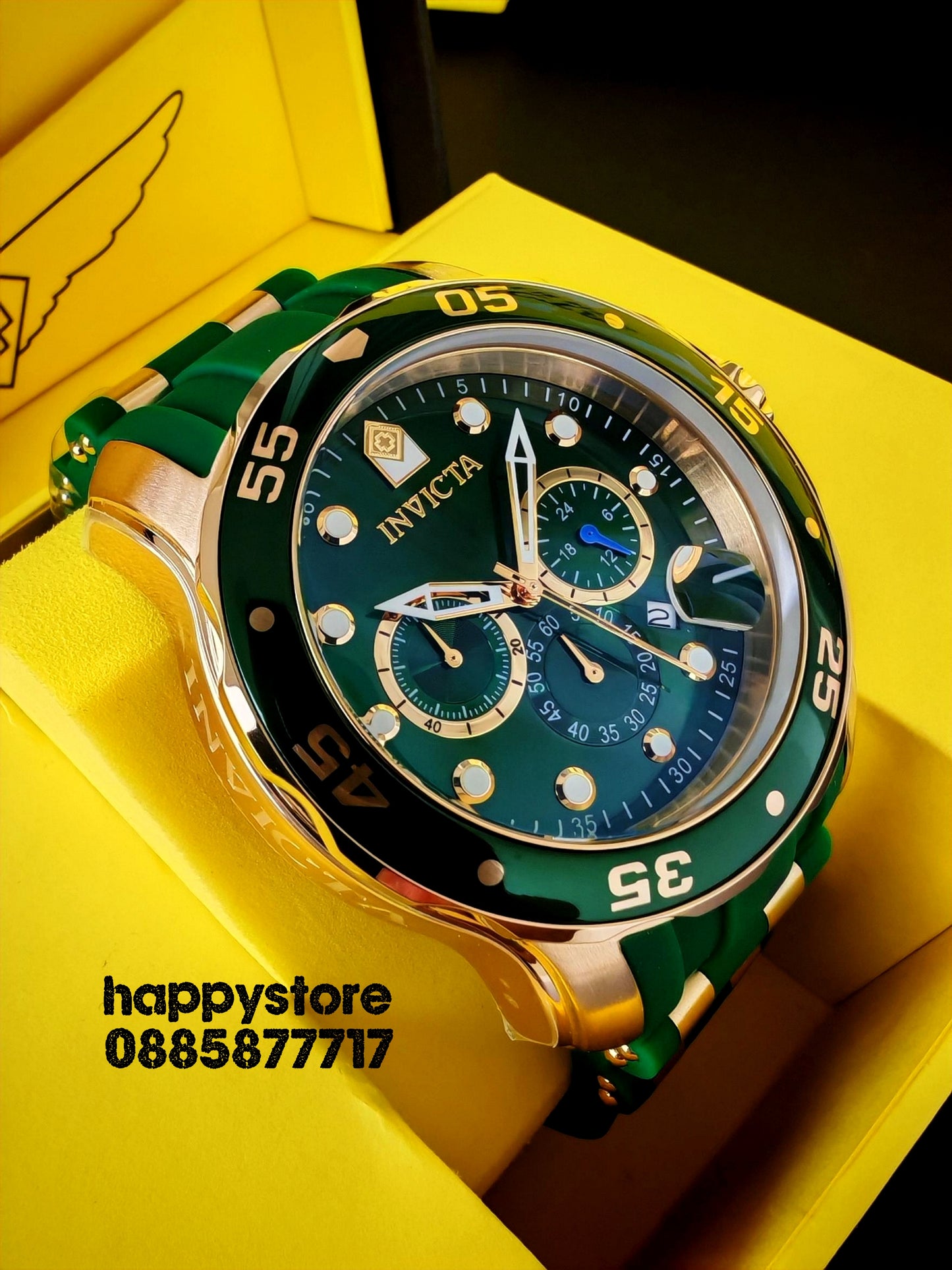 INVICTA SCUBA Green/Gold 48mm