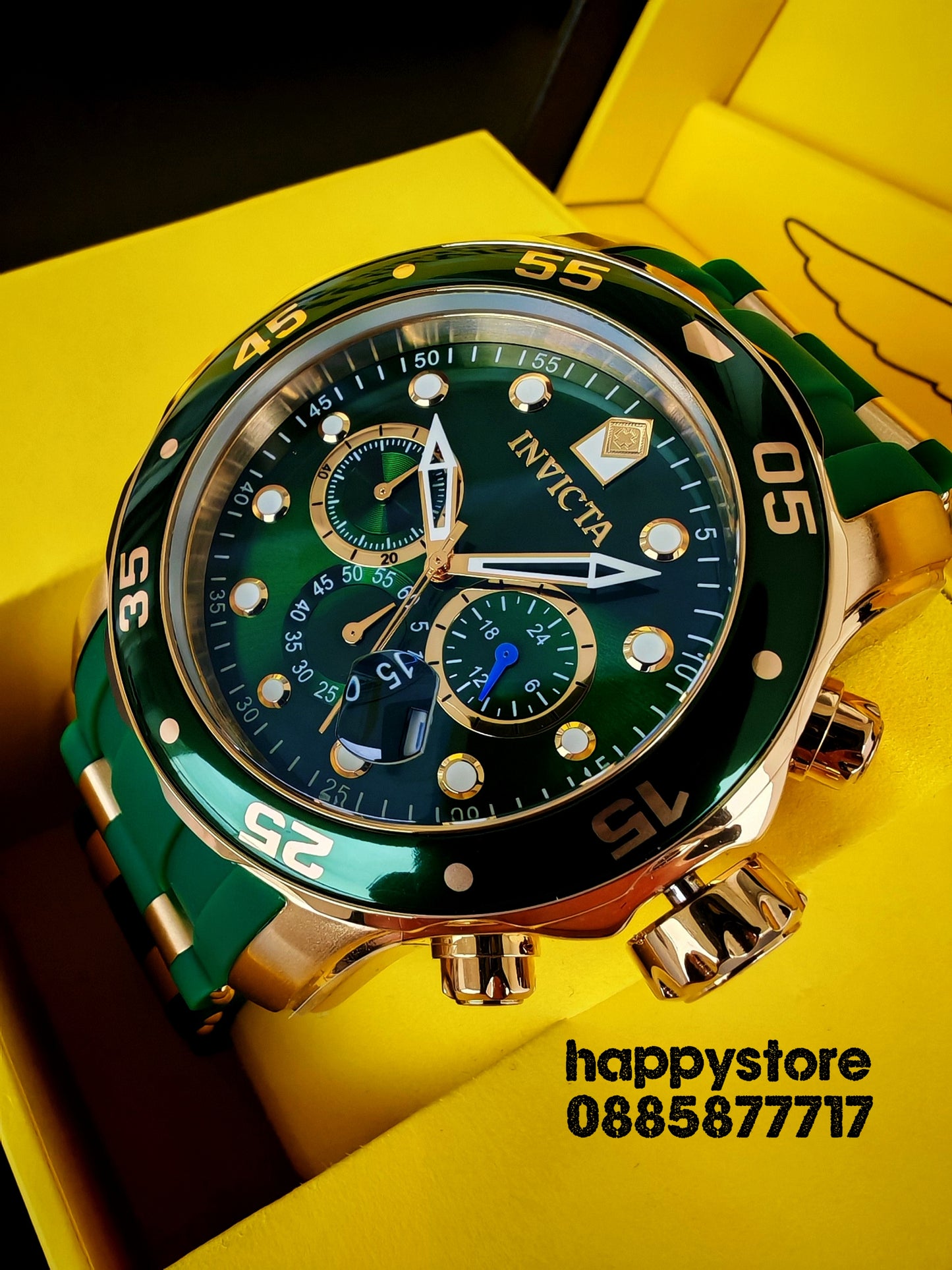 INVICTA SCUBA Green/Gold 48mm