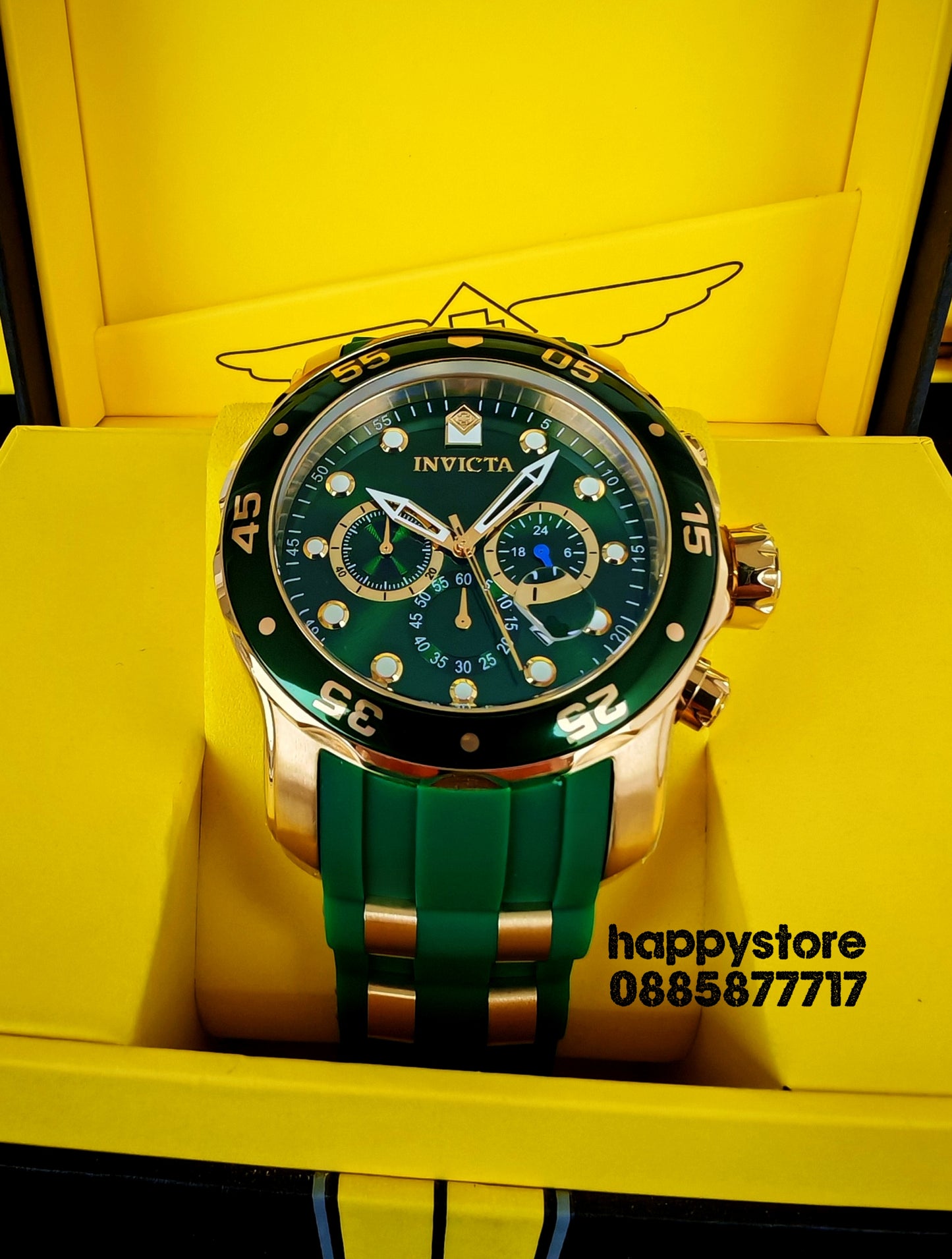 INVICTA SCUBA Green/Gold 48mm