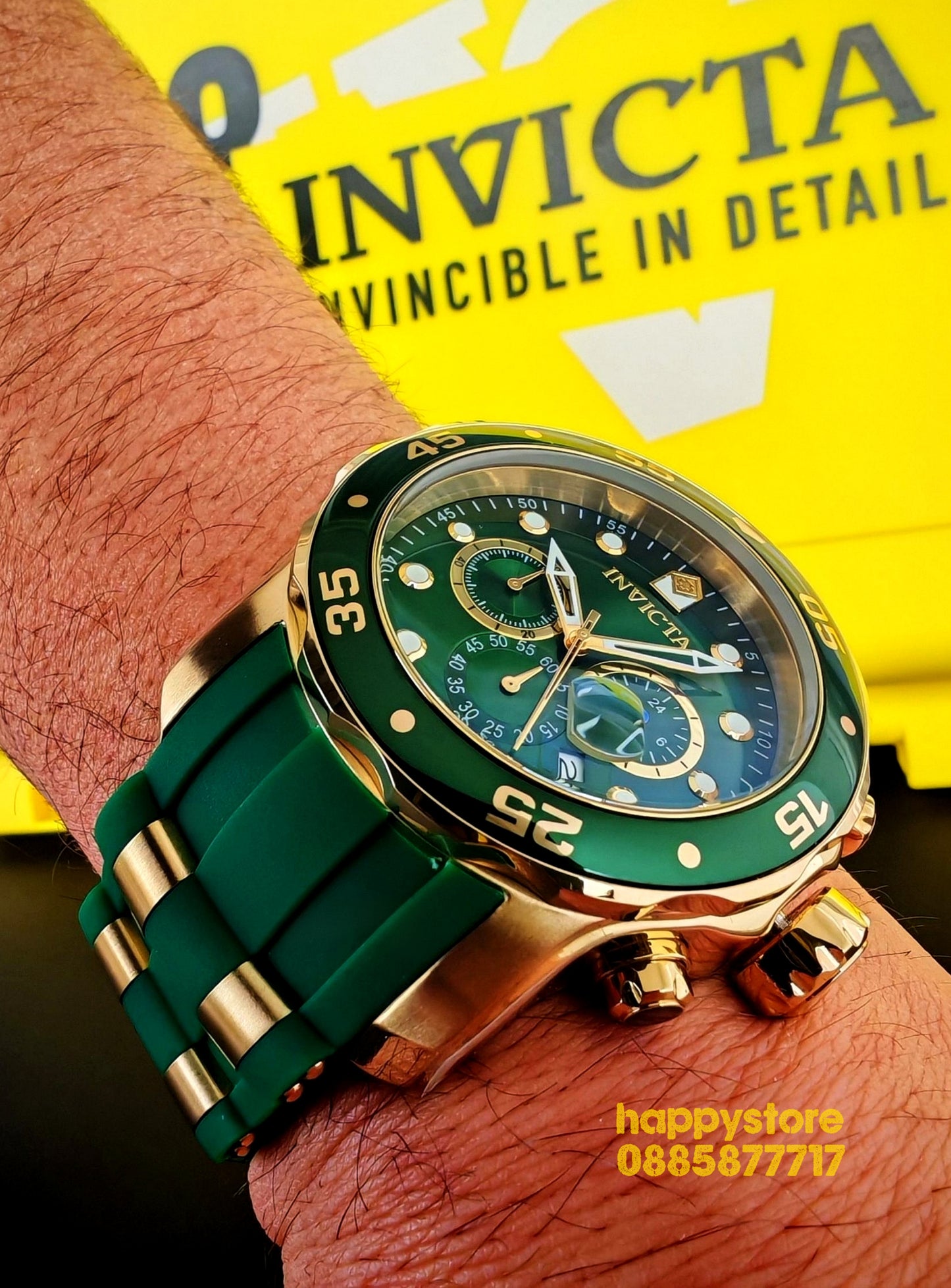INVICTA SCUBA Green/Gold 48mm
