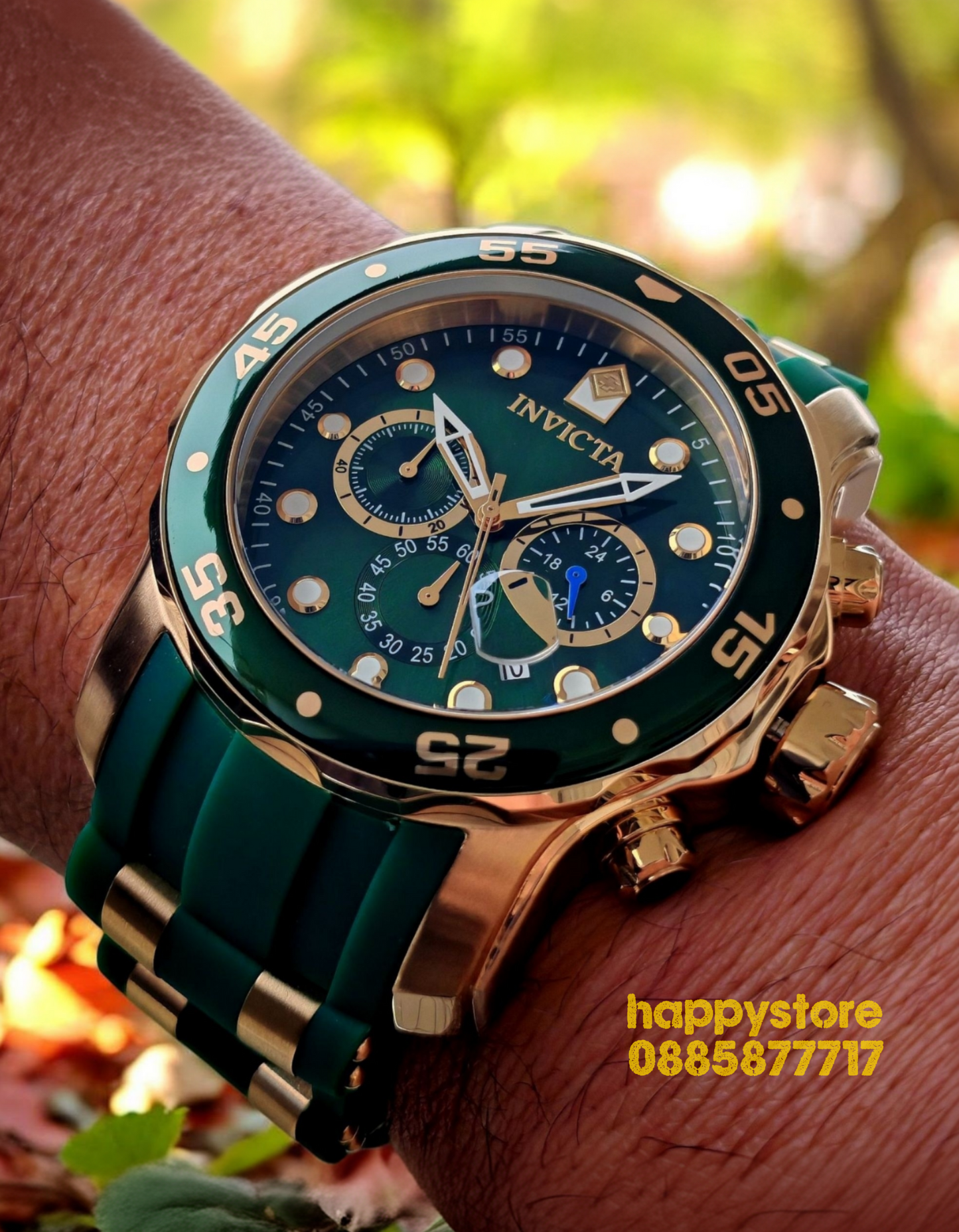 INVICTA SCUBA Green/Gold 48mm