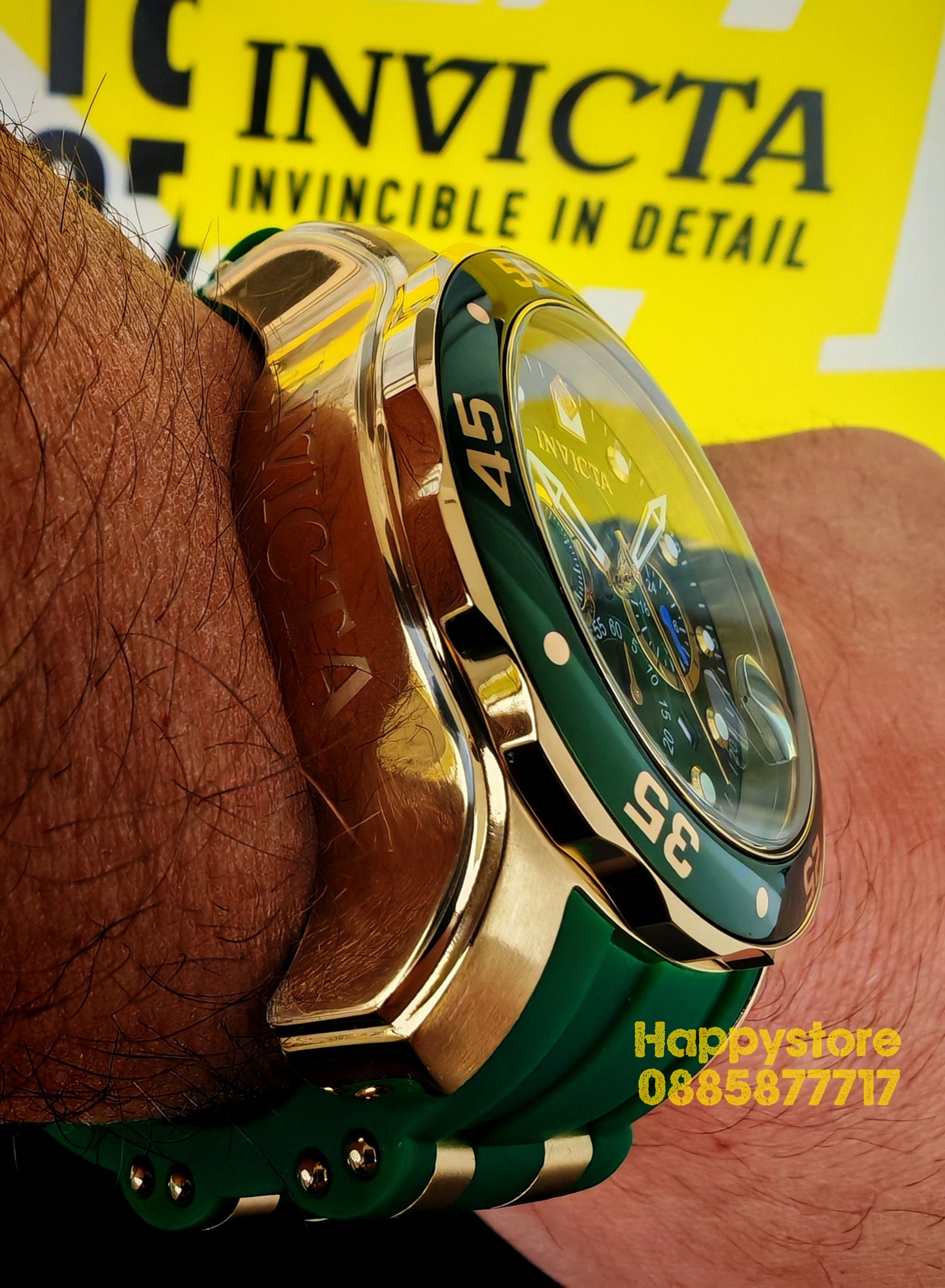INVICTA SCUBA Green/Gold 48mm