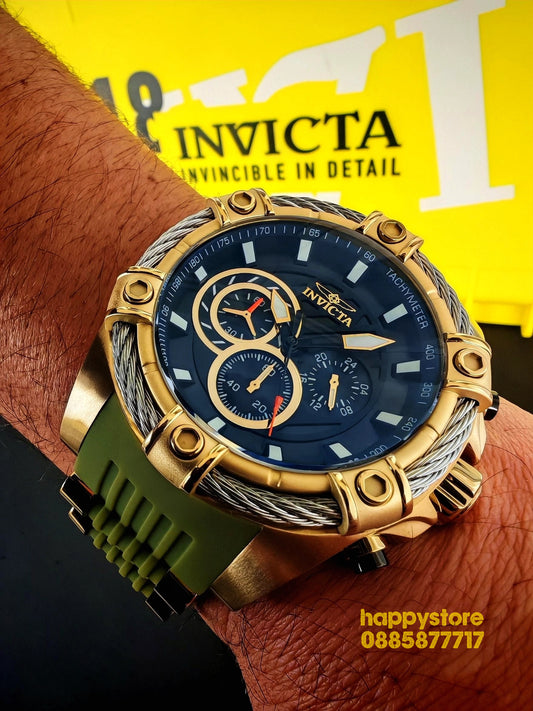 INVICTA Bolt Vestige Green/Gold 52 mm