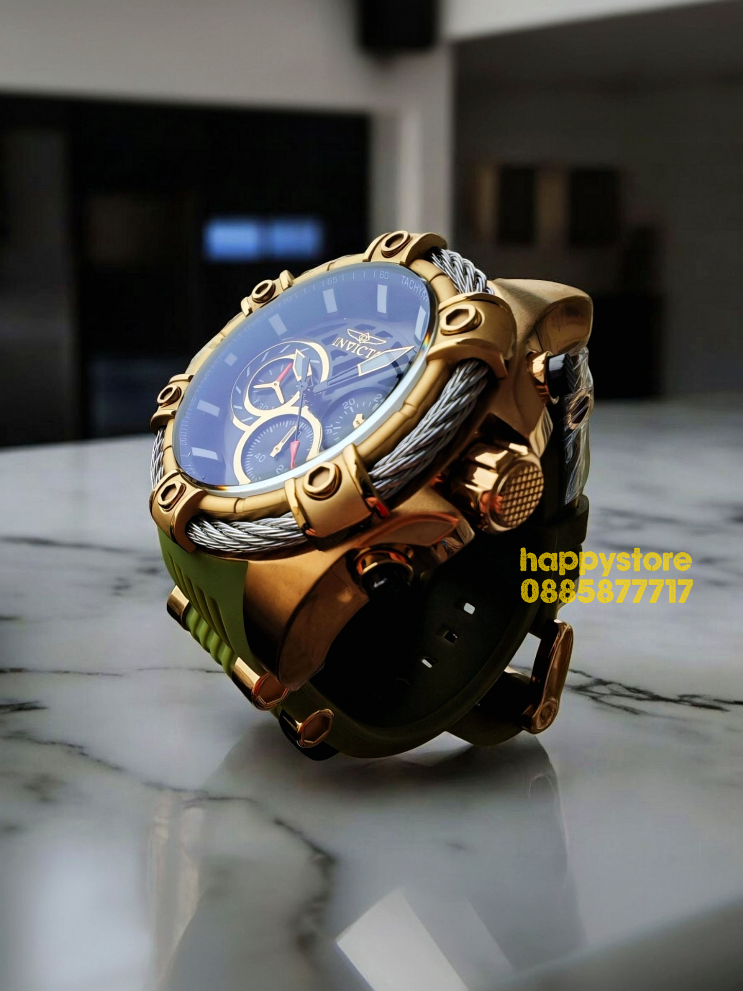 INVICTA Bolt Vestige Green/Gold 52 mm