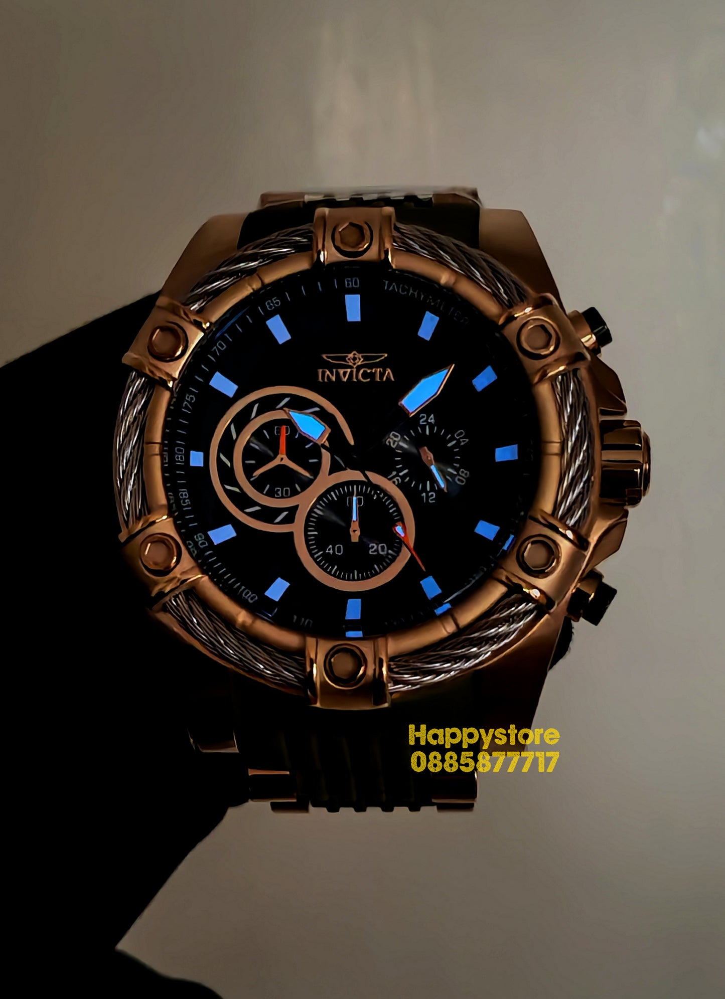 INVICTA Bolt Vestige Green/Gold 52 mm