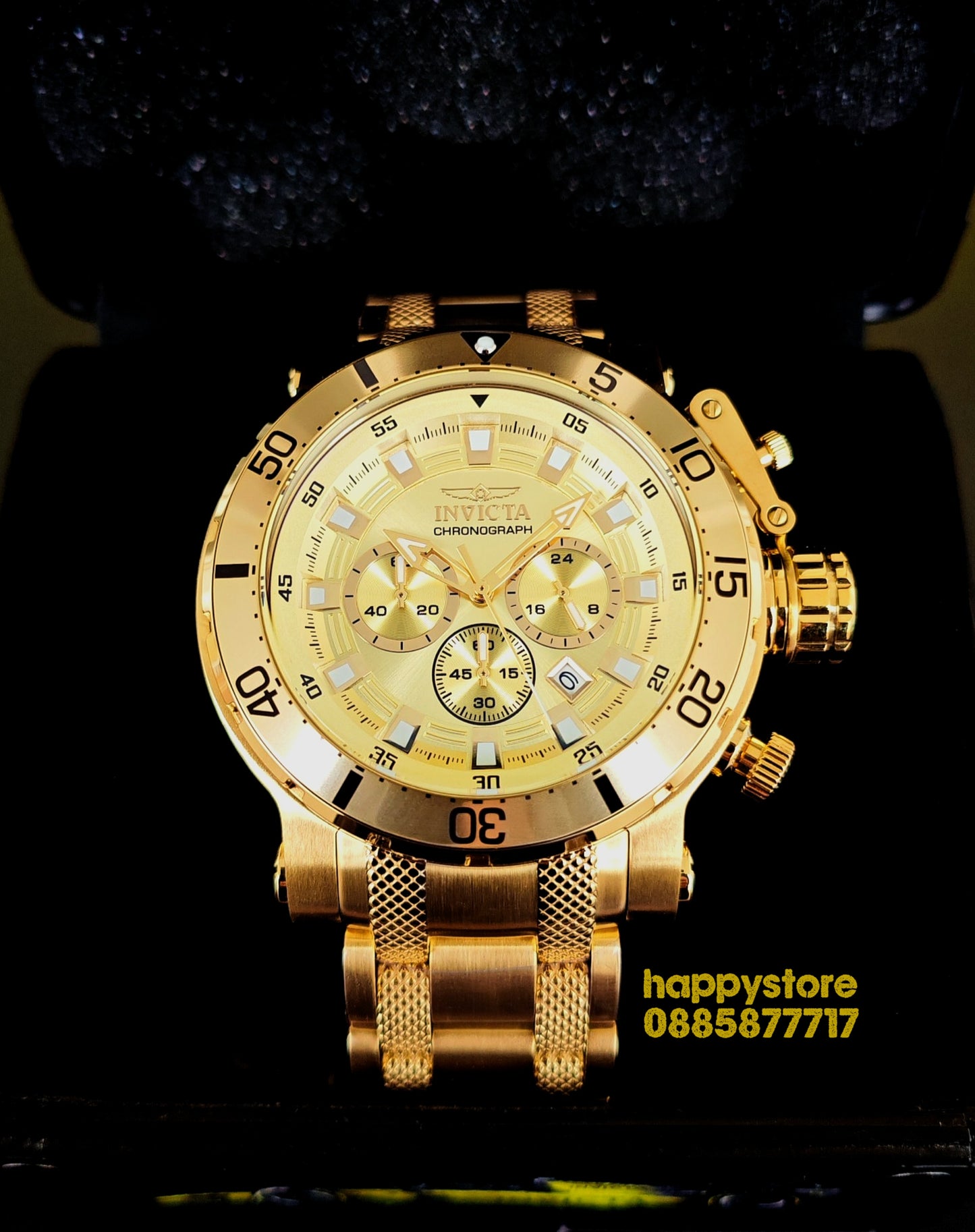 INVICTA Chronograph Gold full metal 52 mm