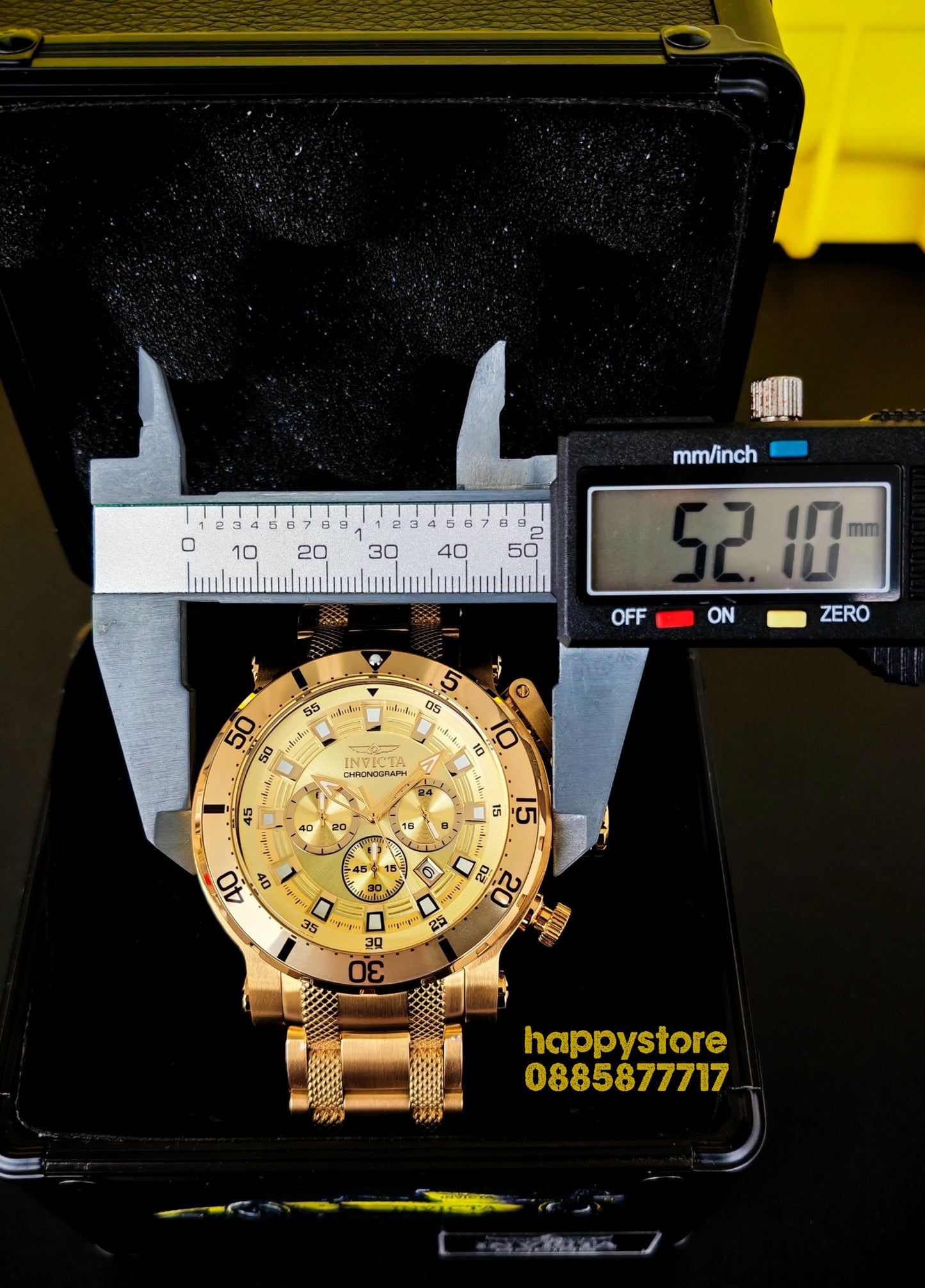 INVICTA Chronograph Gold full metal 52 mm