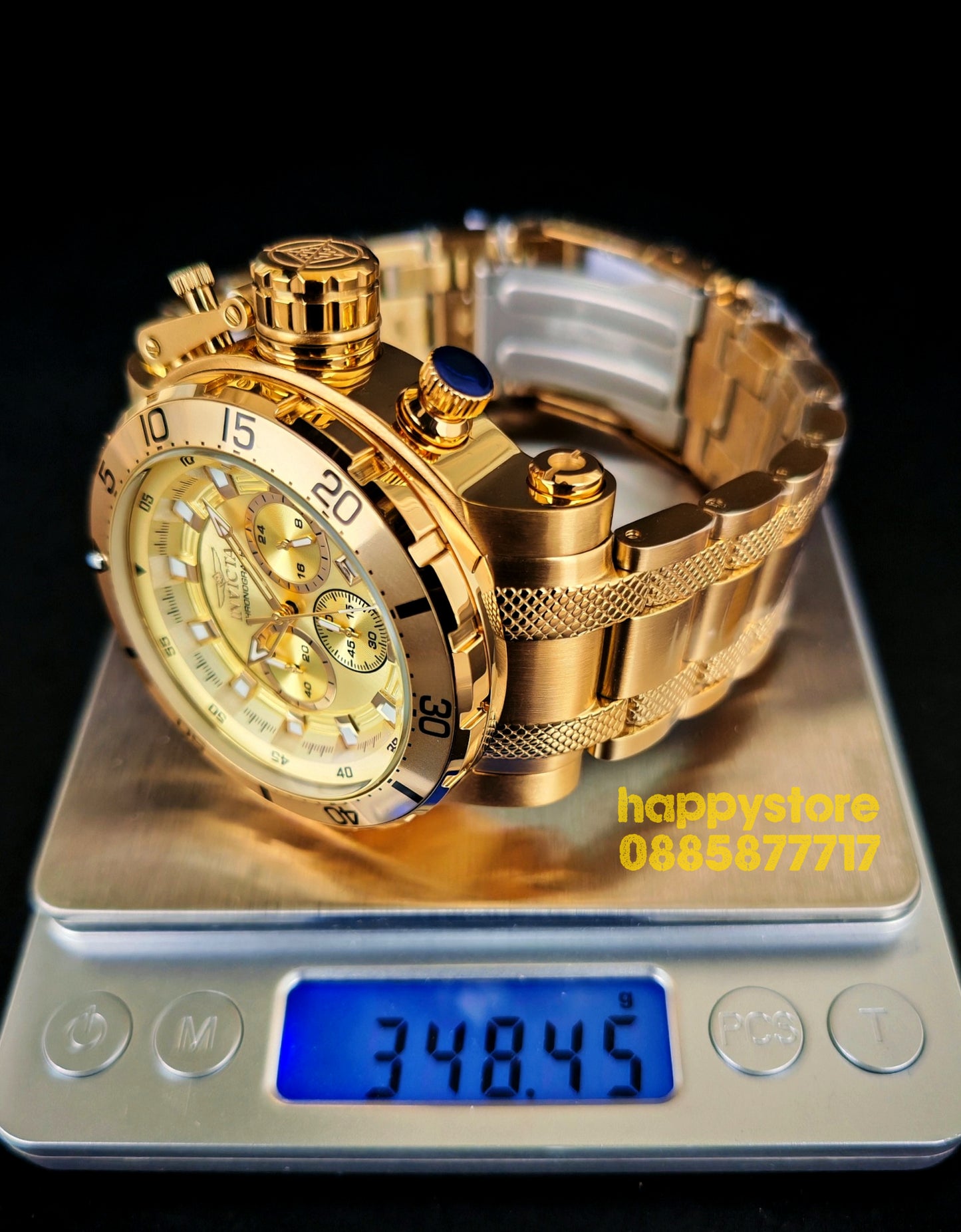 INVICTA Chronograph Gold full metal 52 mm