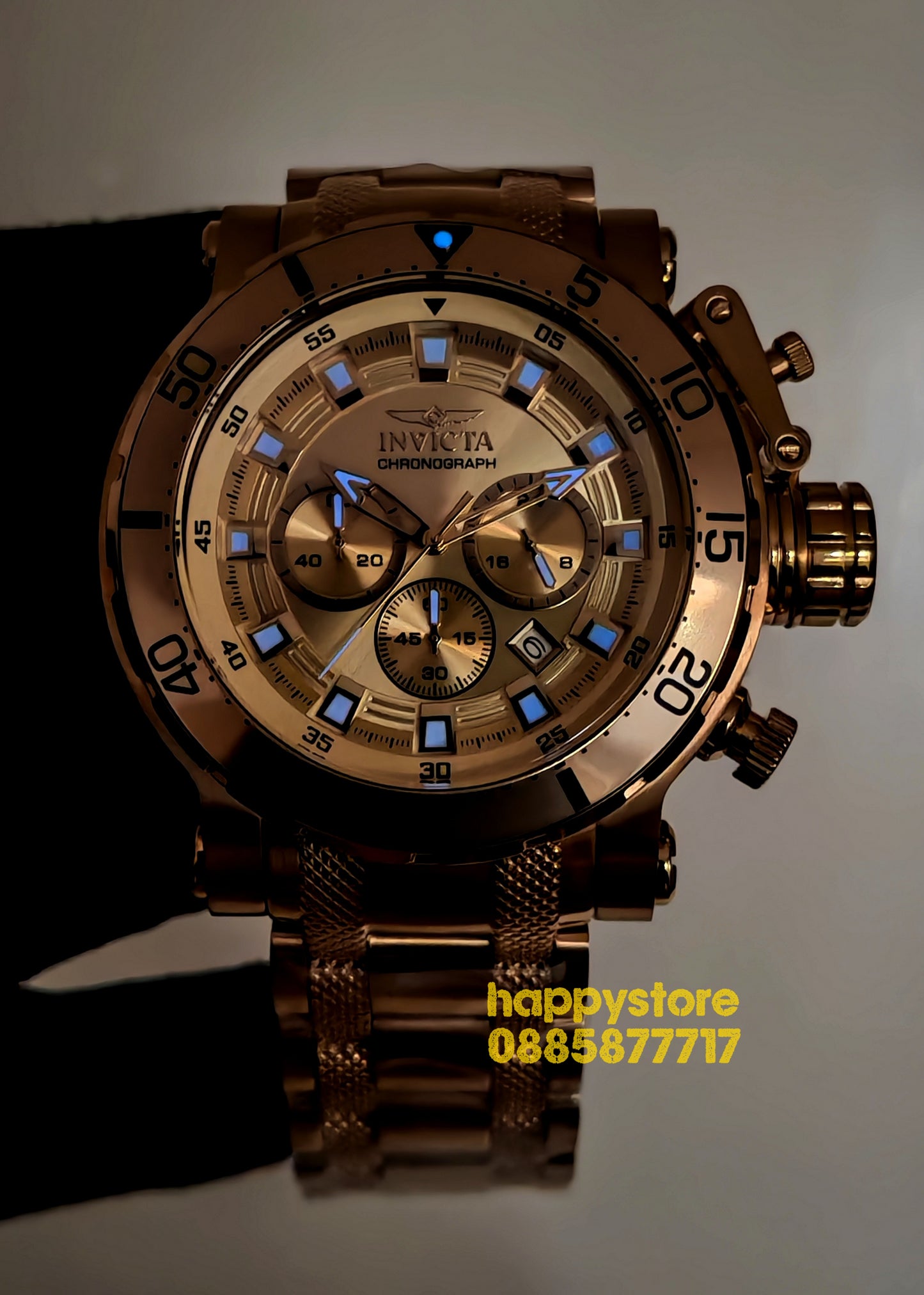 INVICTA Chronograph Gold full metal 52 mm