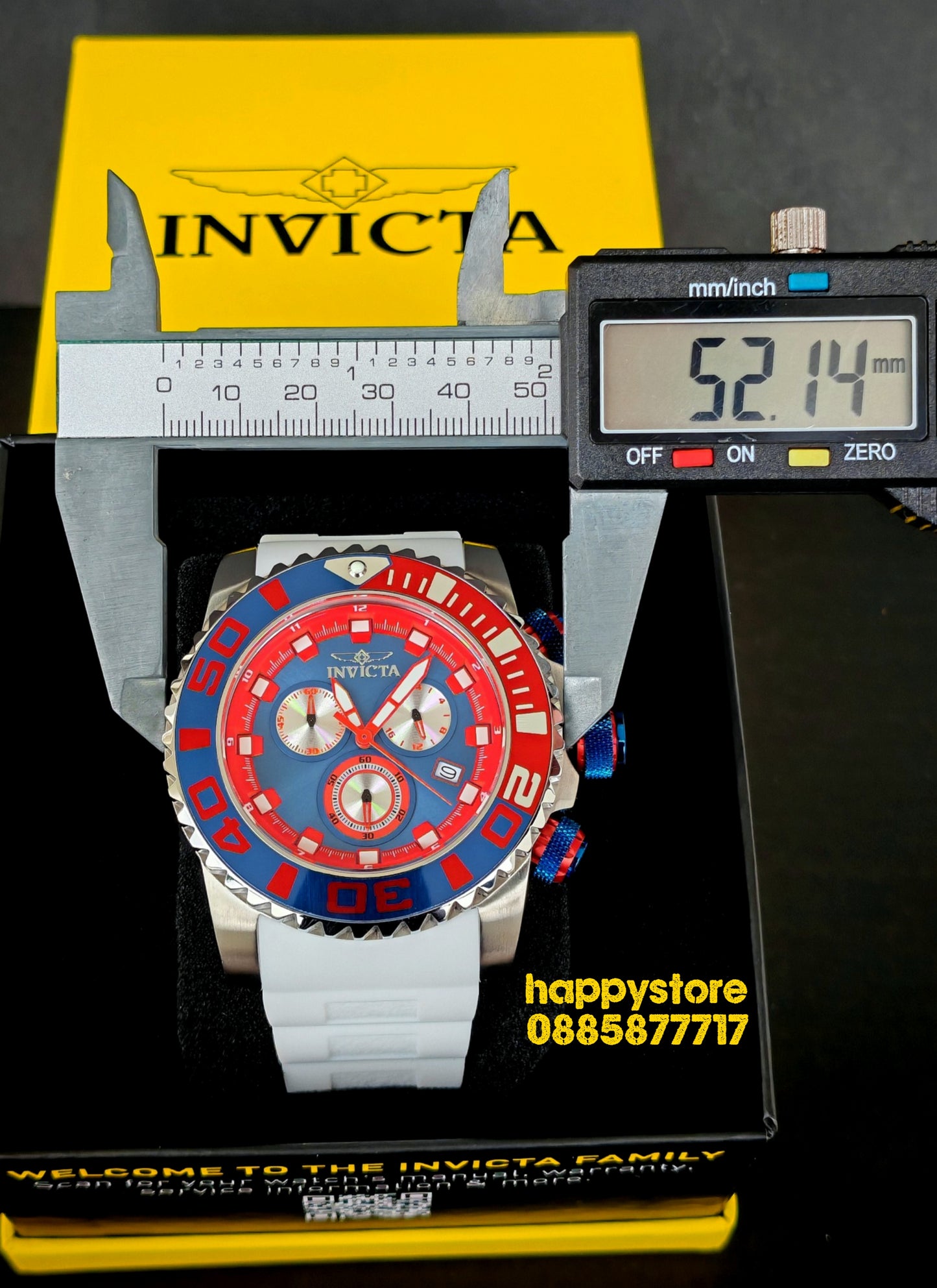 INVICTA Seahorse White 52 mm