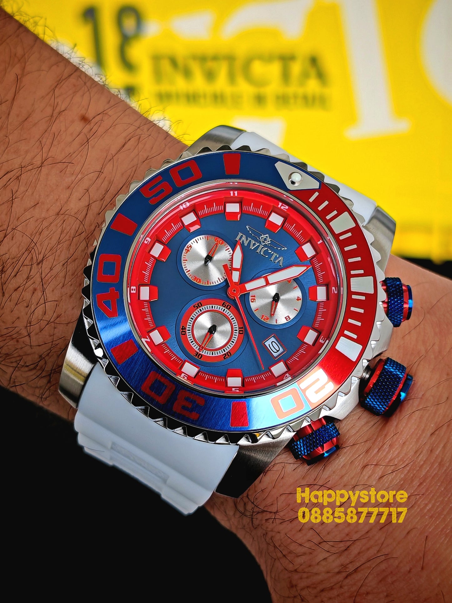 INVICTA Seahorse White 52 mm