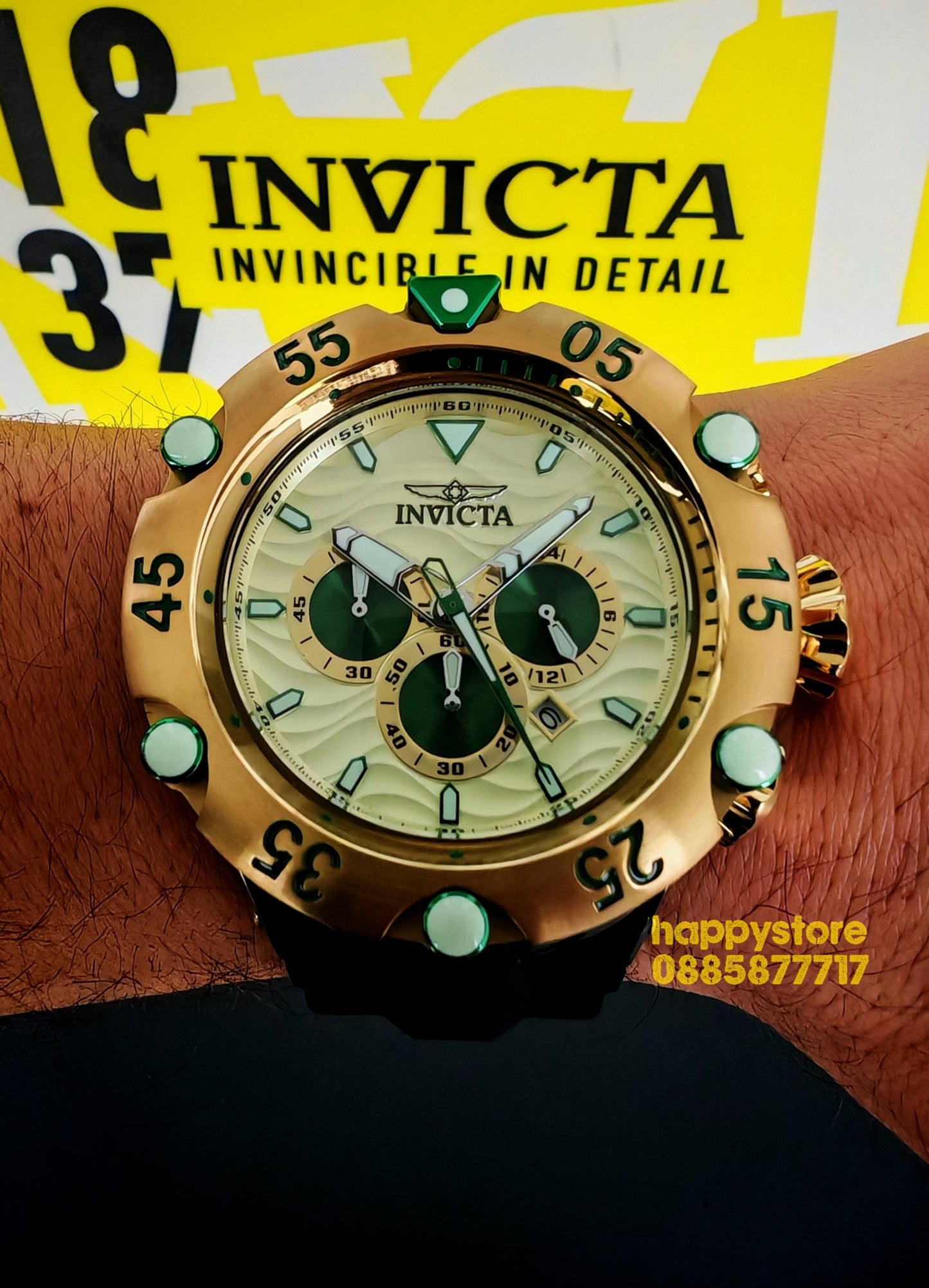 INVICTA Velmore Gold/Black 54 mm