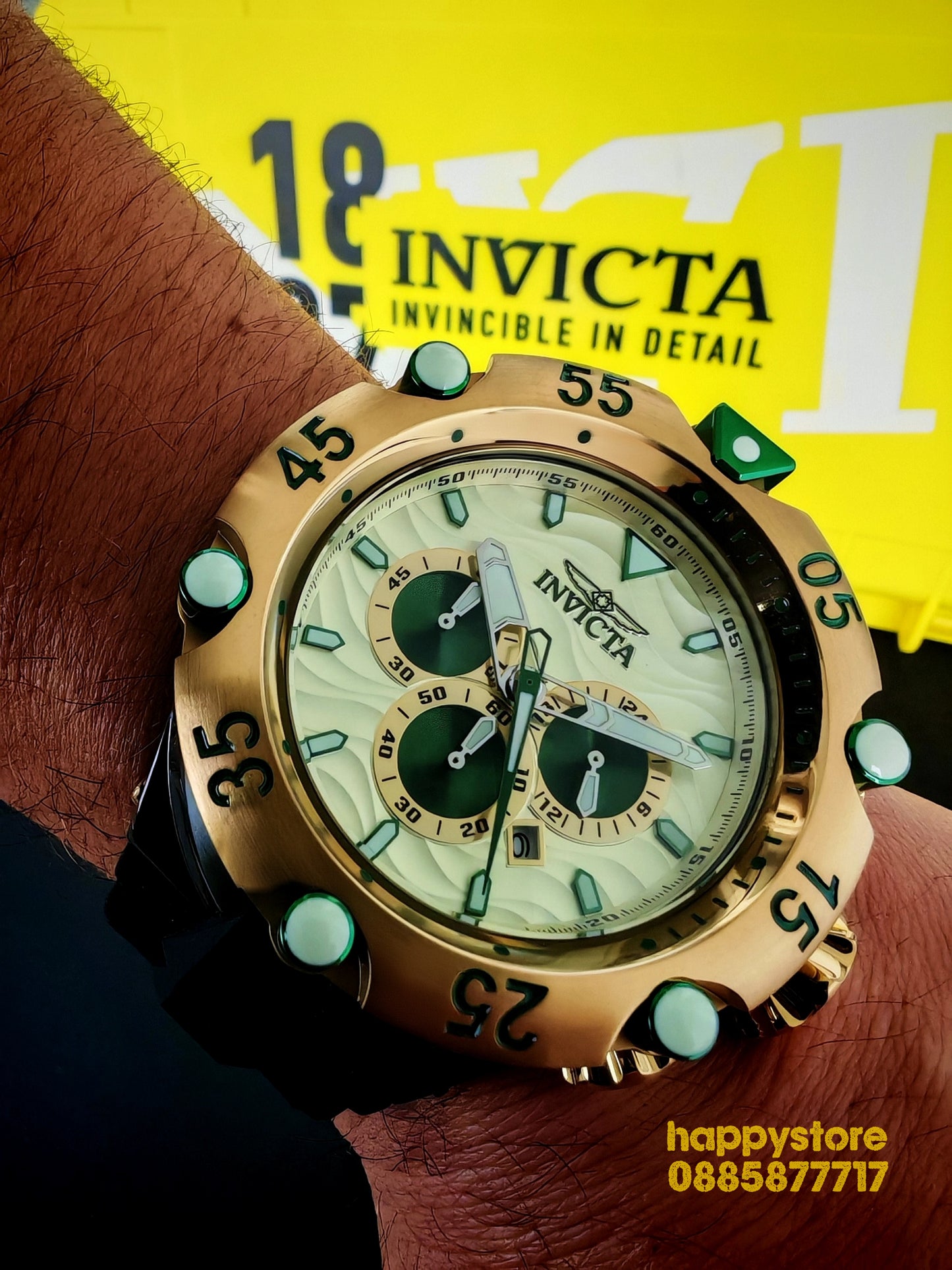 INVICTA Velmore Gold/Black 54 mm