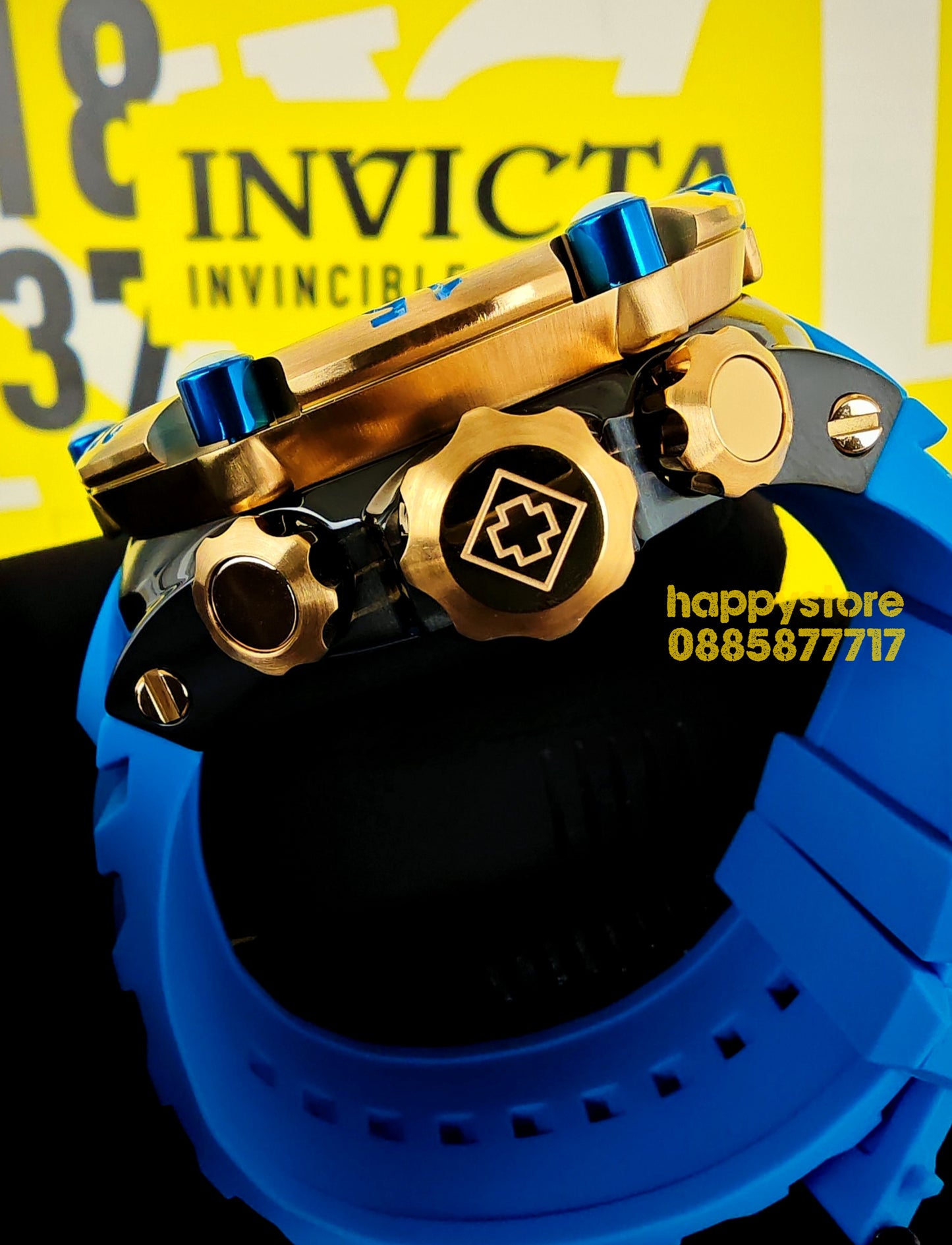 INVICTA Velmore Gold/Blue 54 mm