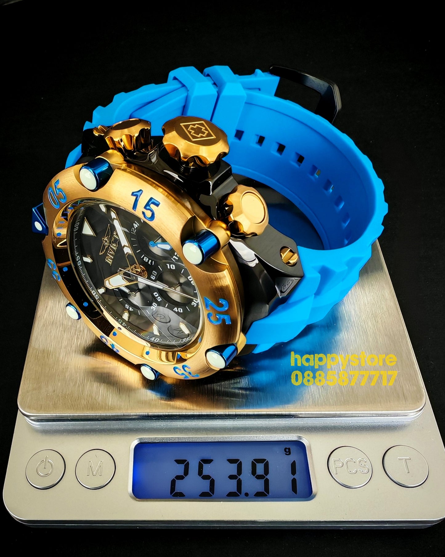 INVICTA Velmore Gold/Blue 54 mm