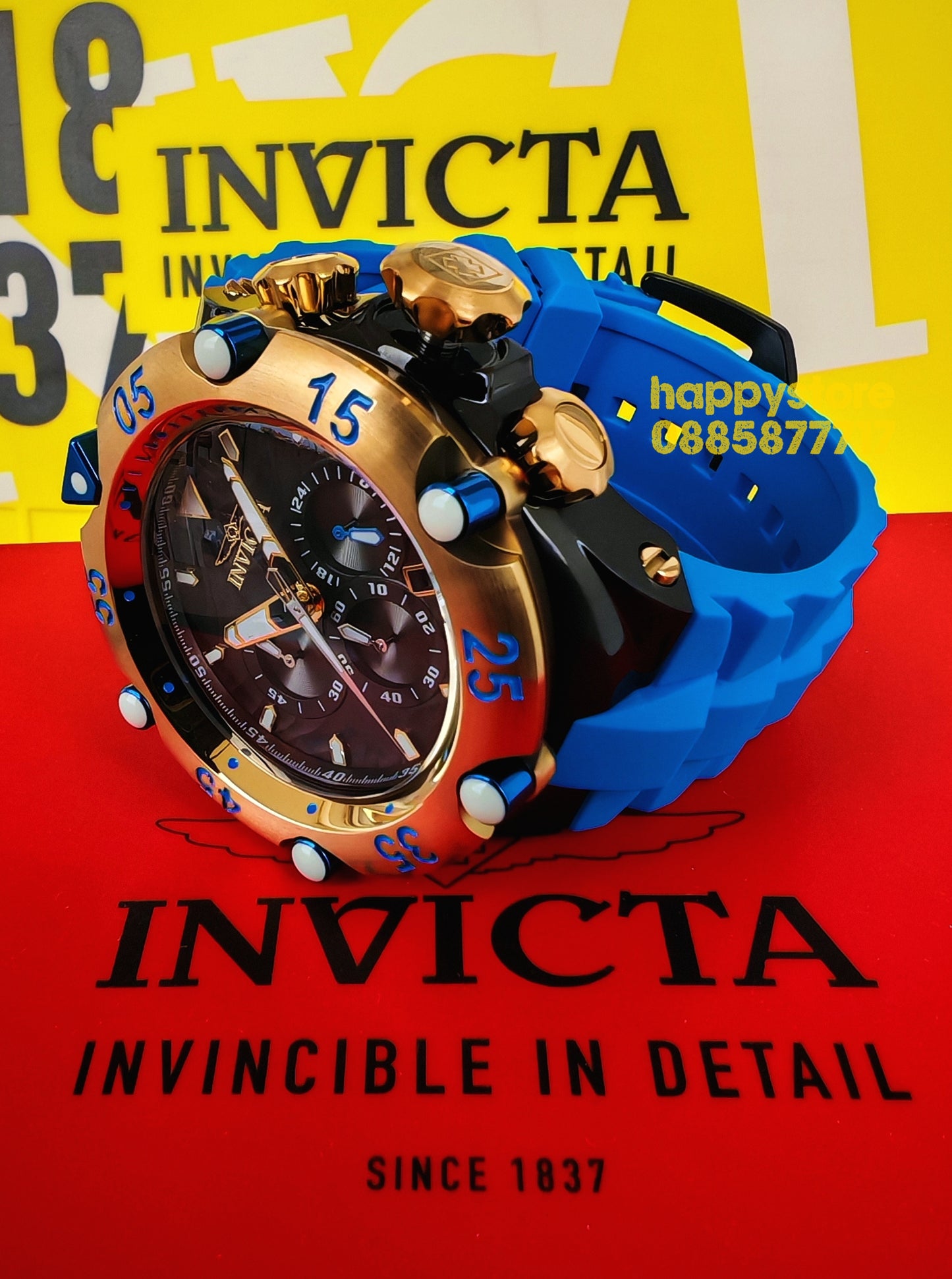 INVICTA Velmore Gold/Blue 54 mm