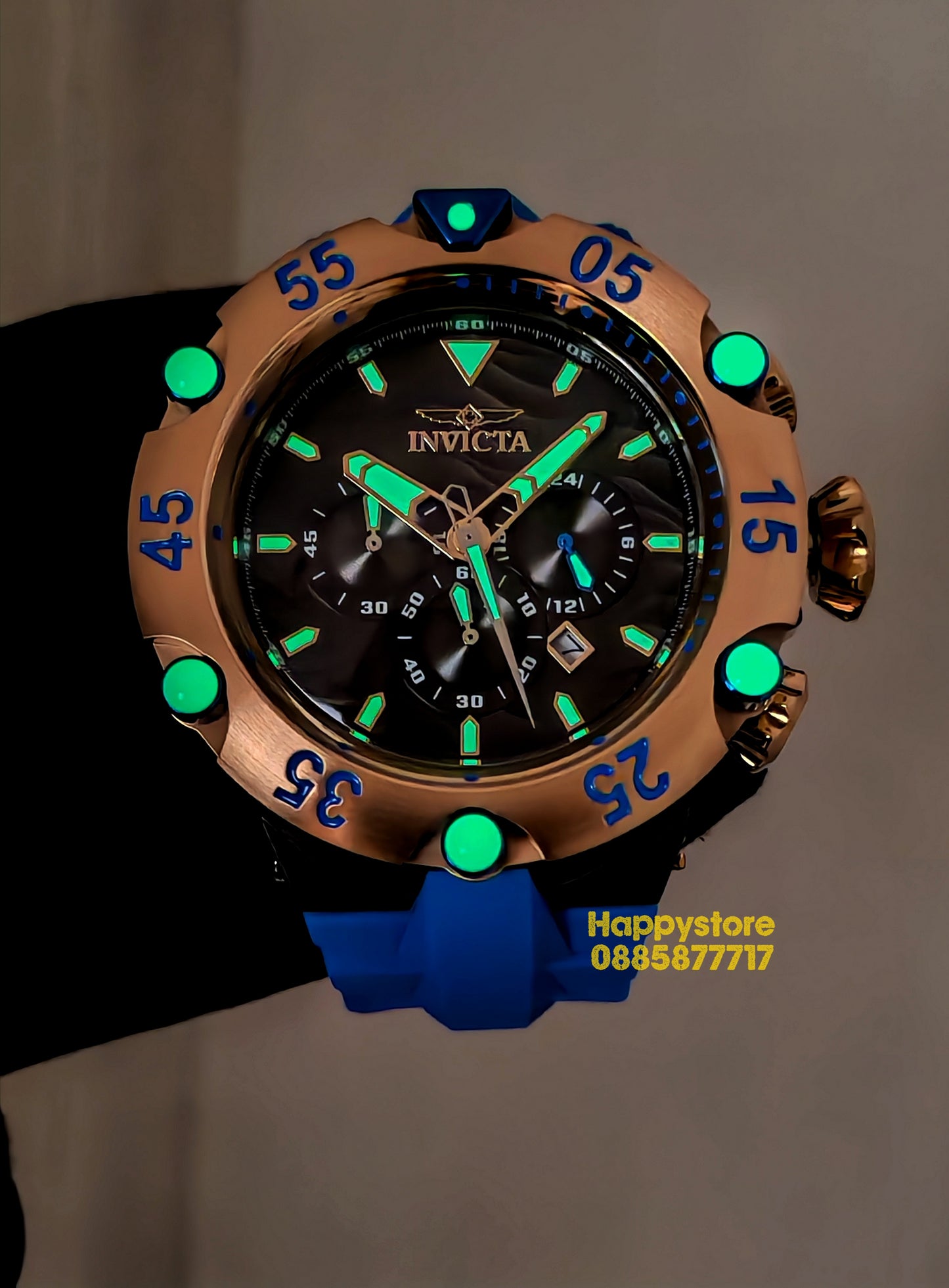 INVICTA Velmore Gold/Blue 54 mm