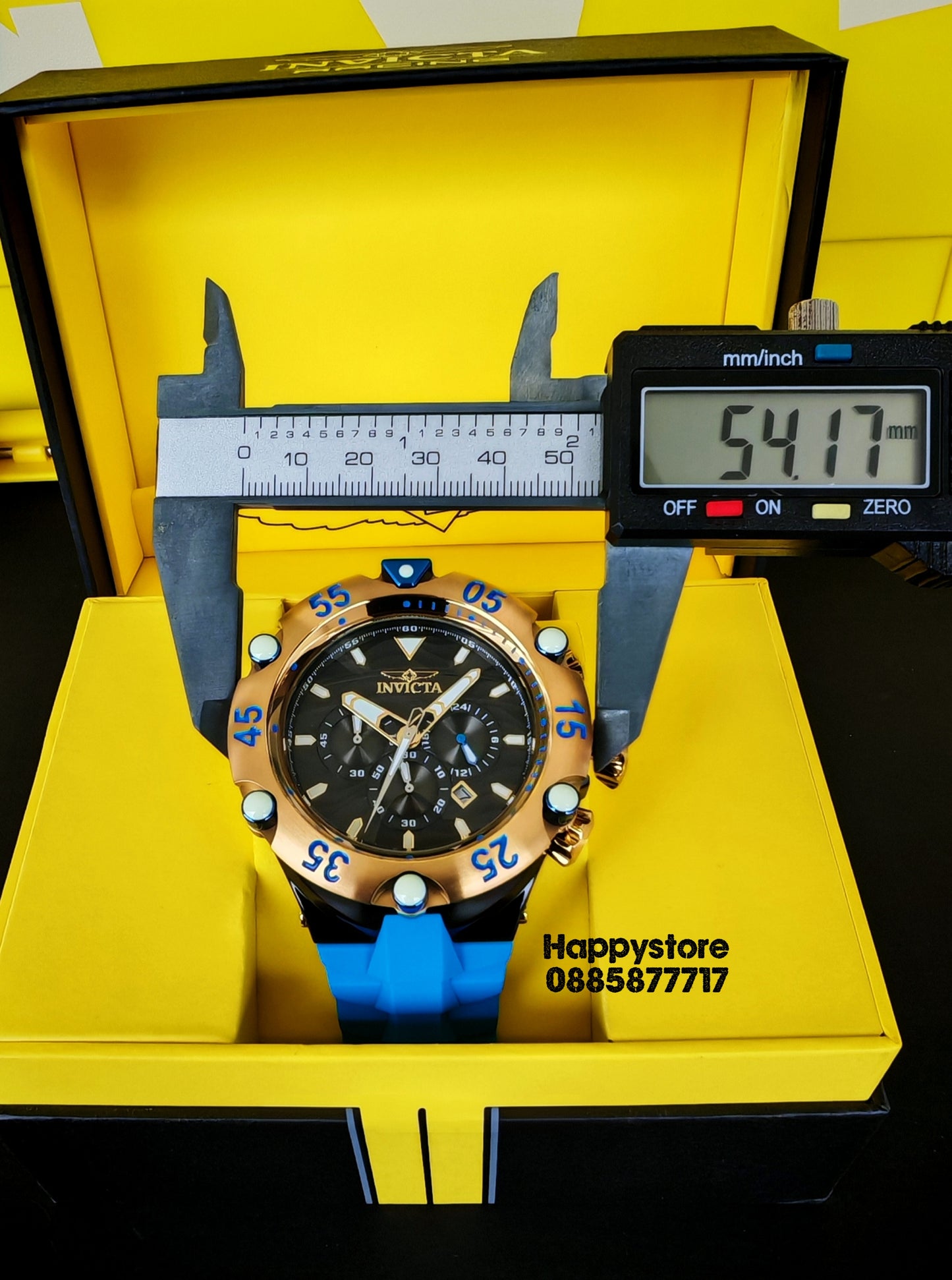 INVICTA Velmore Gold/Blue 54 mm