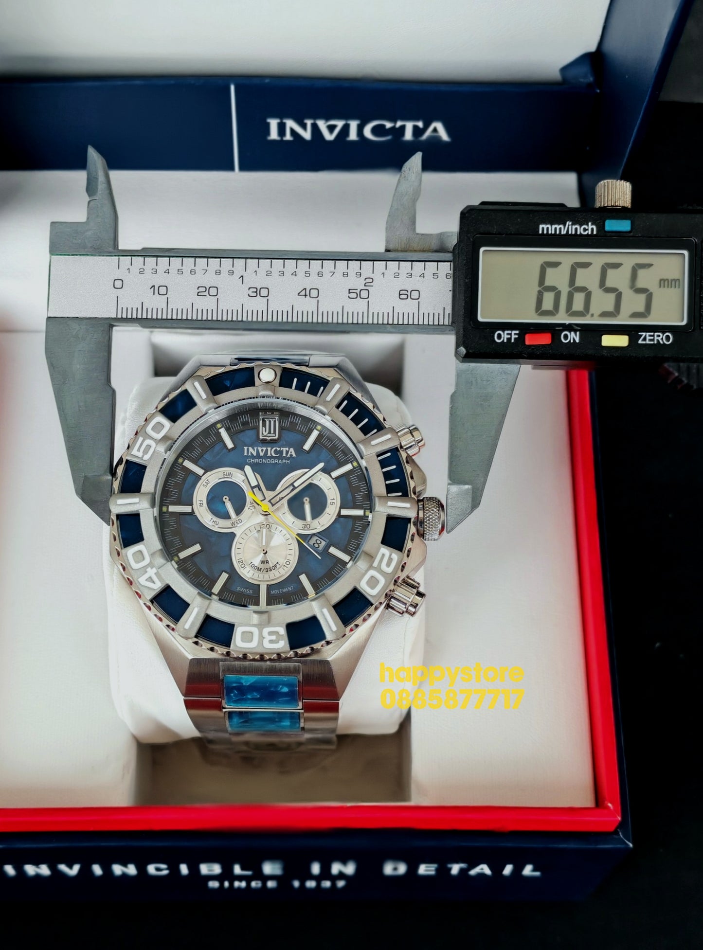 INVICTA Jason Taylor blue steel Swiss 60 mm