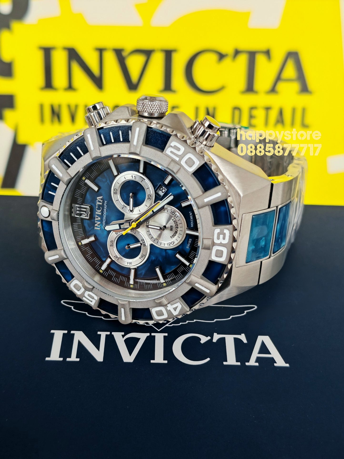 INVICTA Jason Taylor blue steel Swiss 60 mm