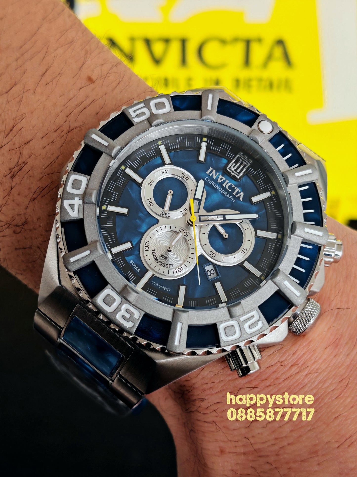 INVICTA Jason Taylor blue steel Swiss 60 mm
