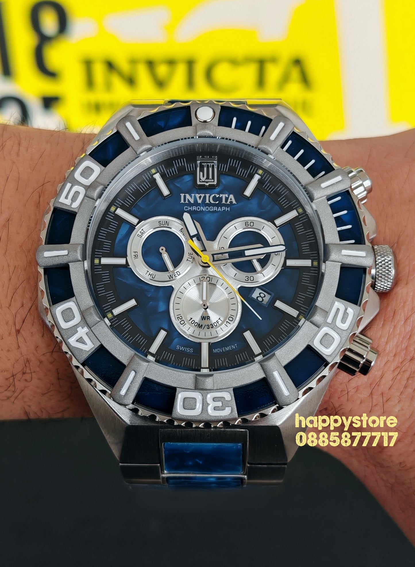 INVICTA Jason Taylor blue steel Swiss 60 mm