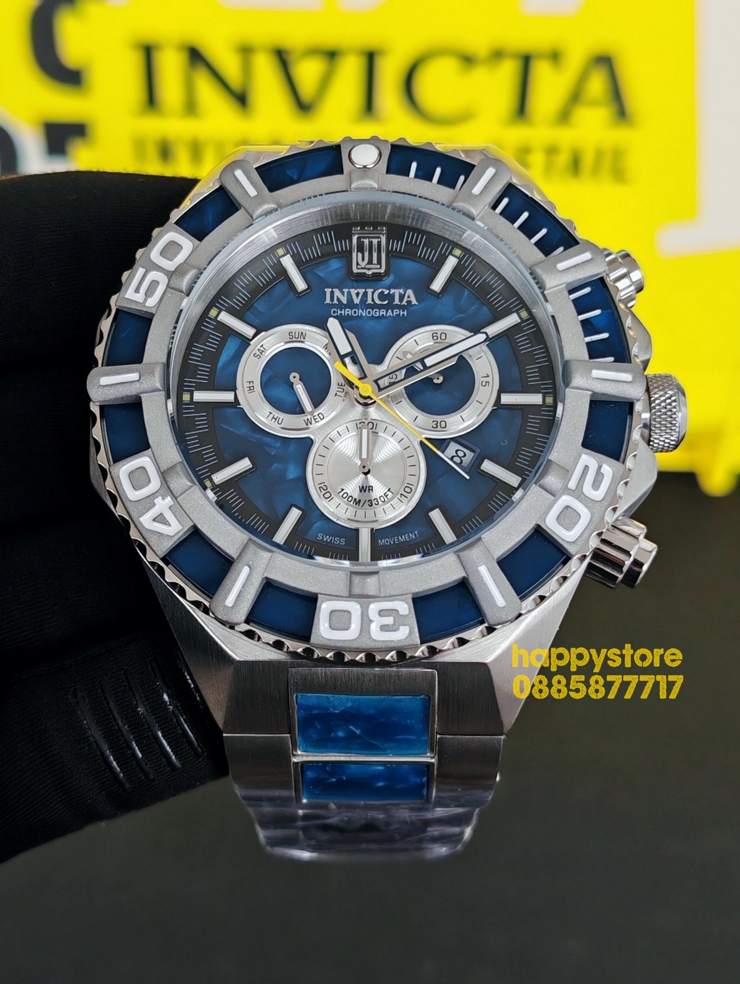INVICTA Jason Taylor blue steel Swiss 60 mm