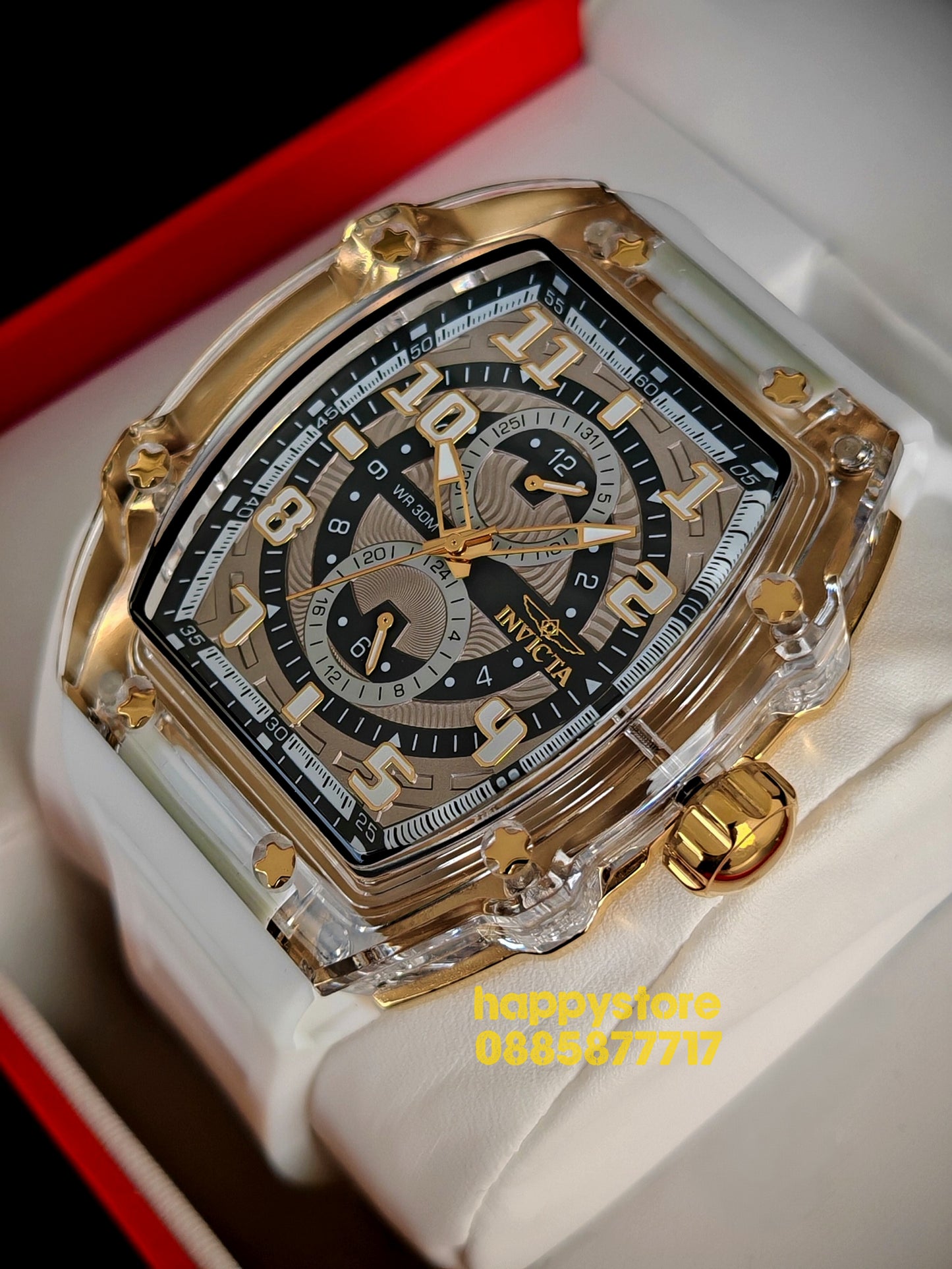 INVICTA Cyclone White/Gold 49 mm