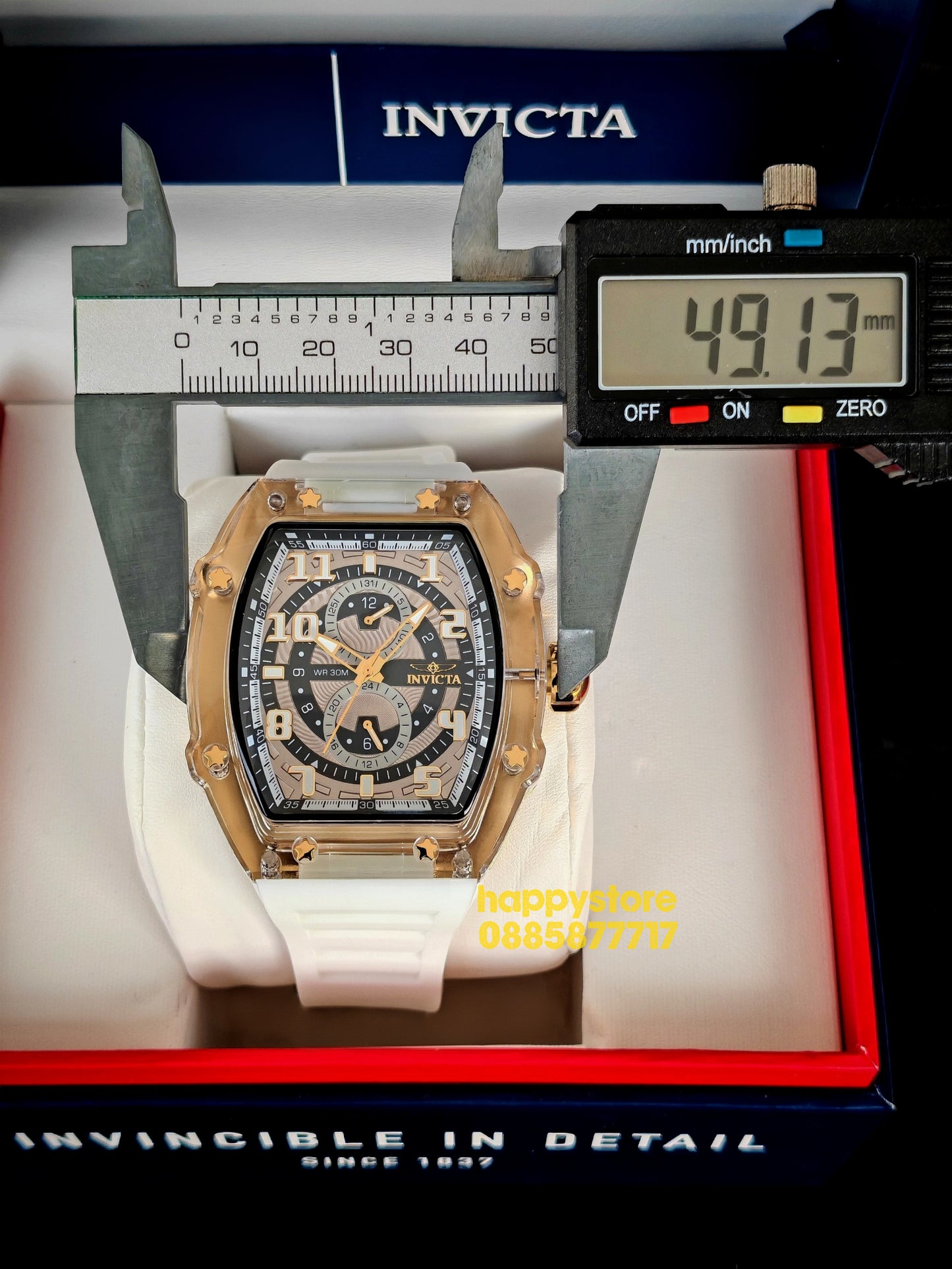 INVICTA Cyclone White/Gold 49 mm