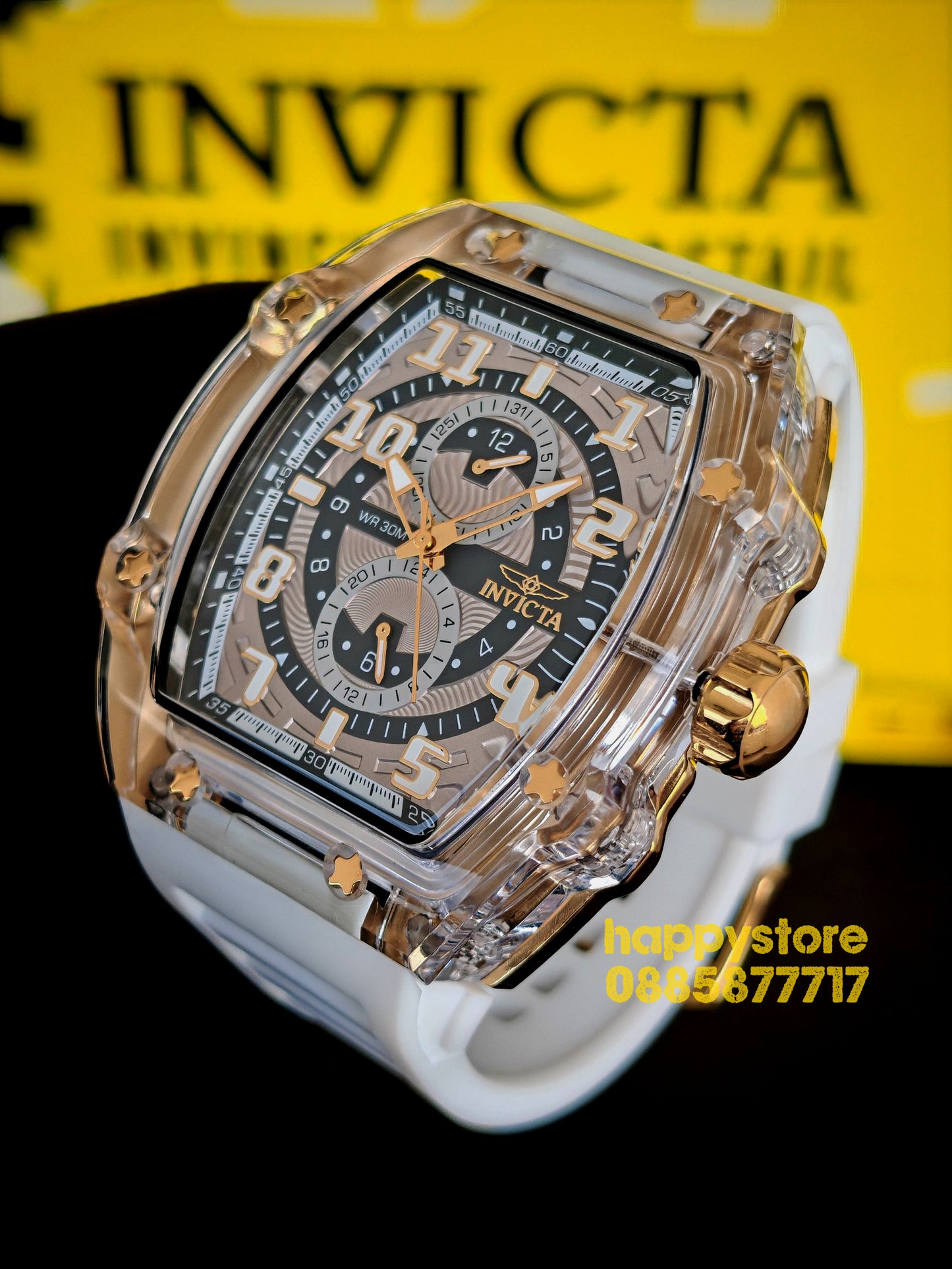 INVICTA Cyclone White/Gold 49 mm