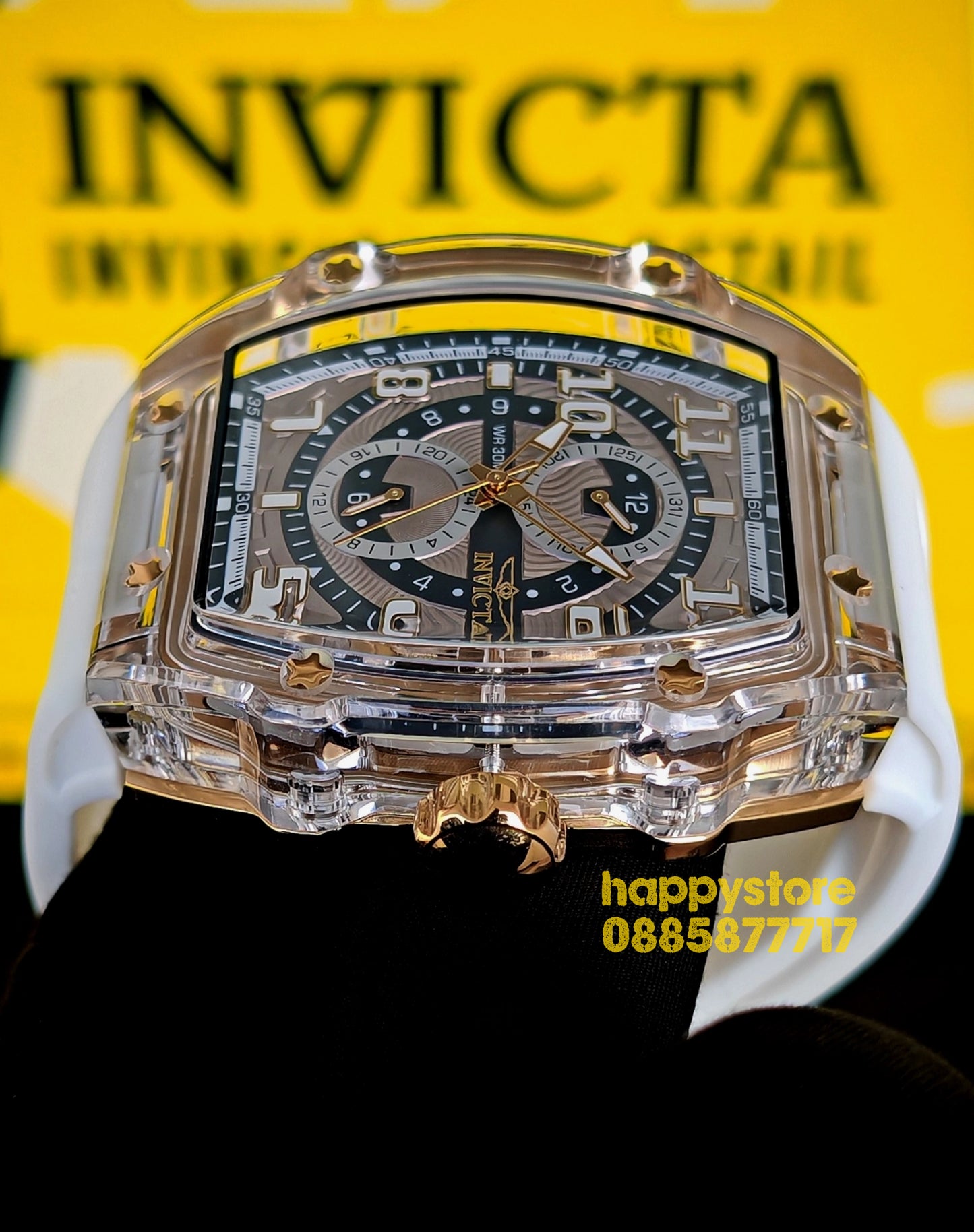 INVICTA Cyclone White/Gold 49 mm