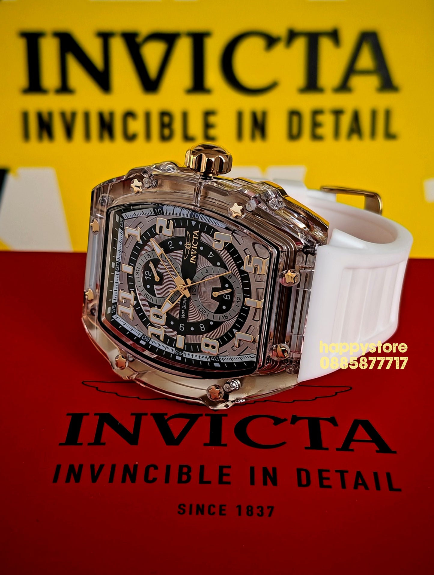 INVICTA Cyclone White/Gold 49 mm