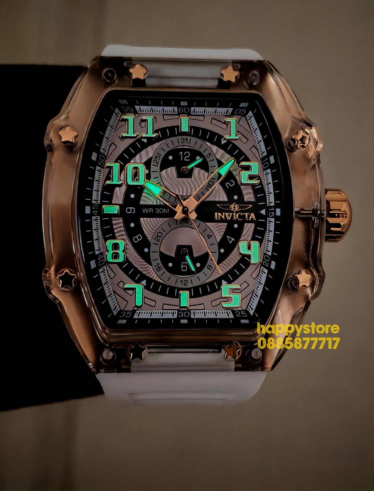 INVICTA Cyclone White/Gold 49 mm