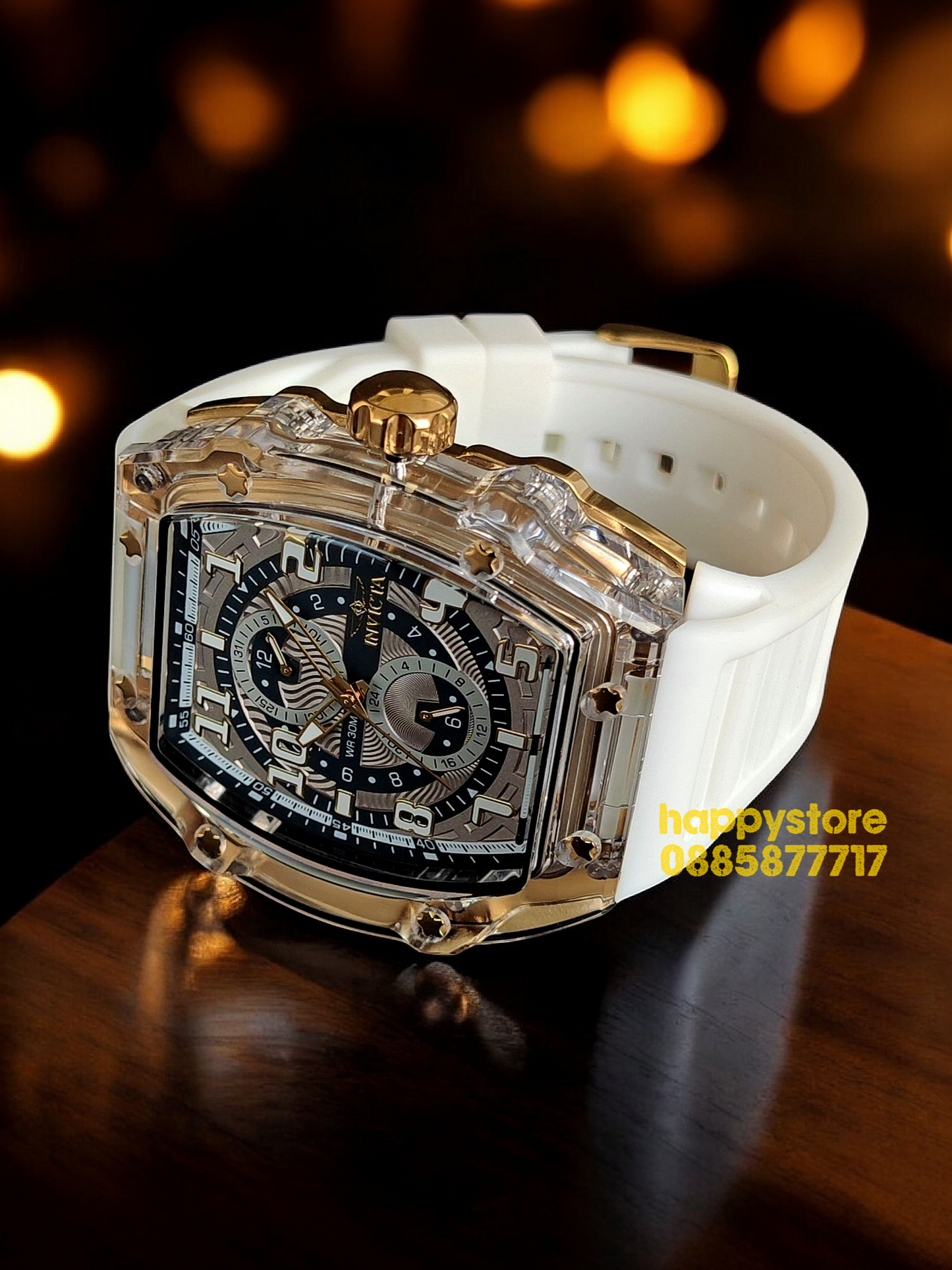 INVICTA Cyclone White/Gold 49 mm