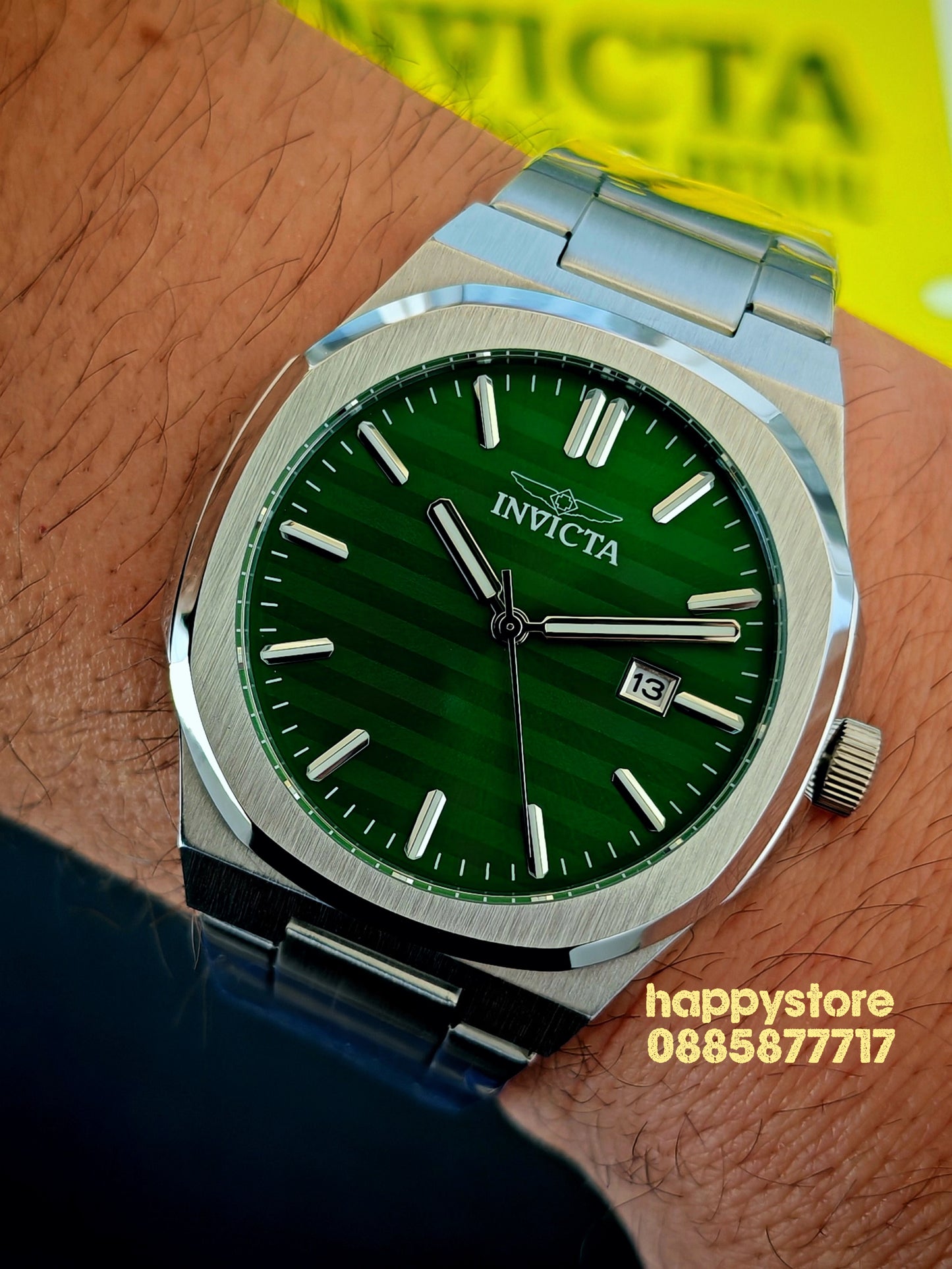 INVICTA Elite silver green dial 43 mm