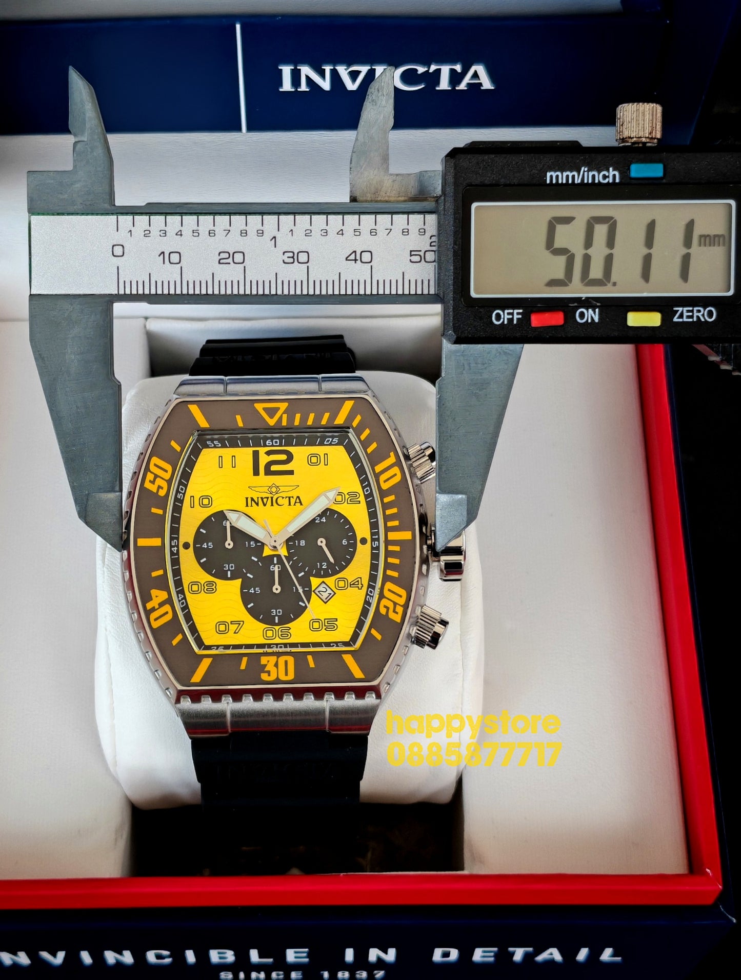 INVICTA Gridlock Yellow 50 mm