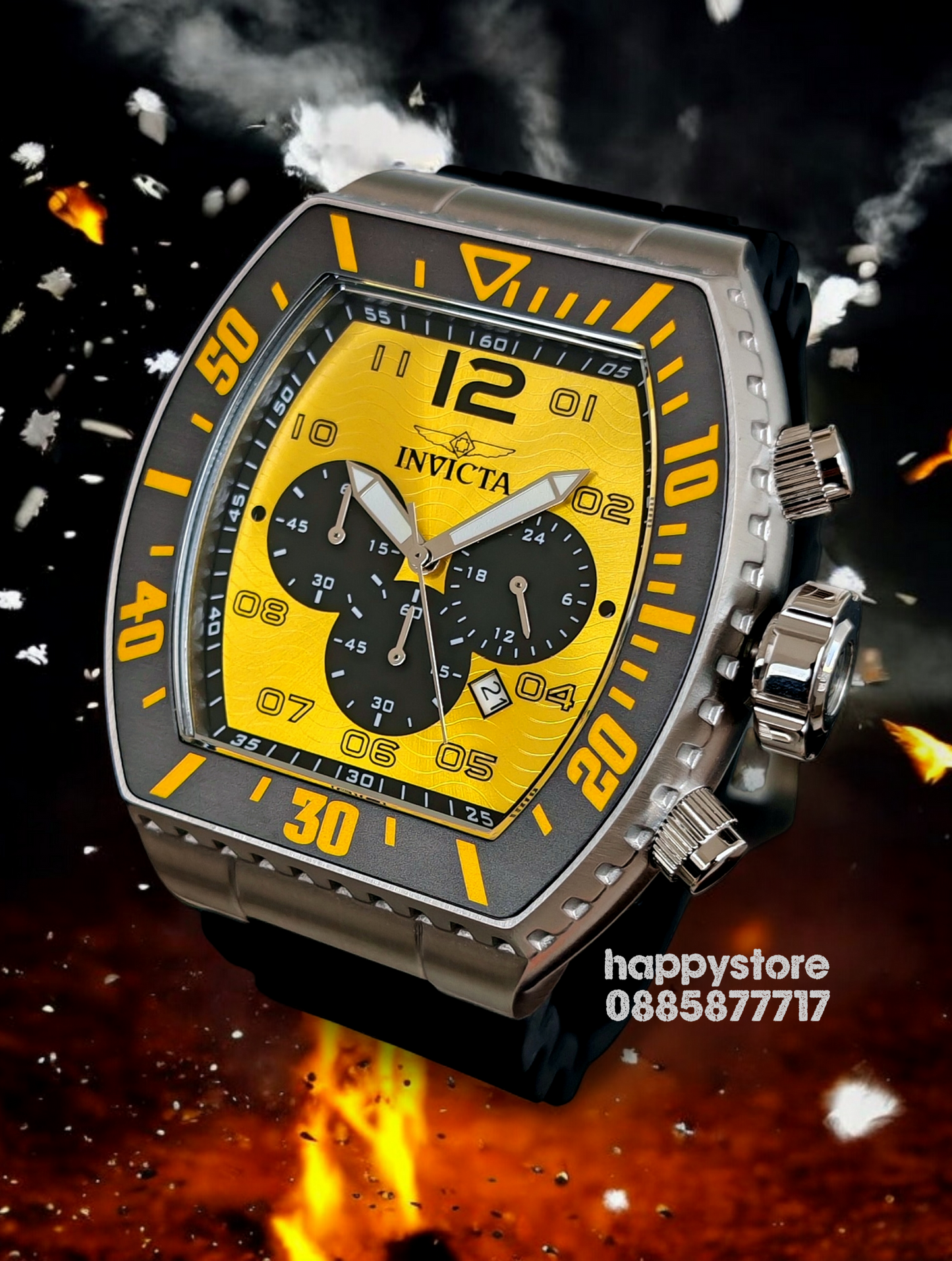 INVICTA Gridlock Yellow 50 mm