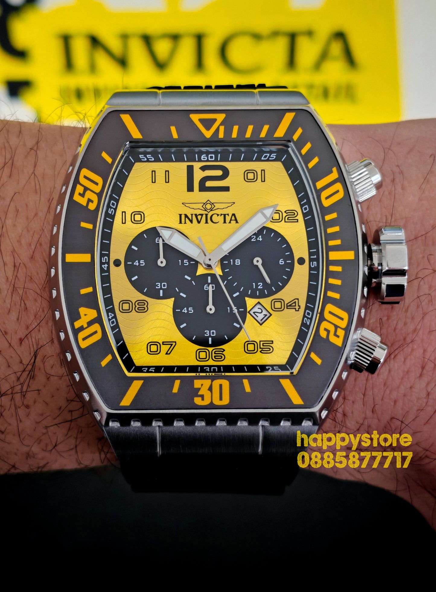 INVICTA Gridlock Yellow 50 mm