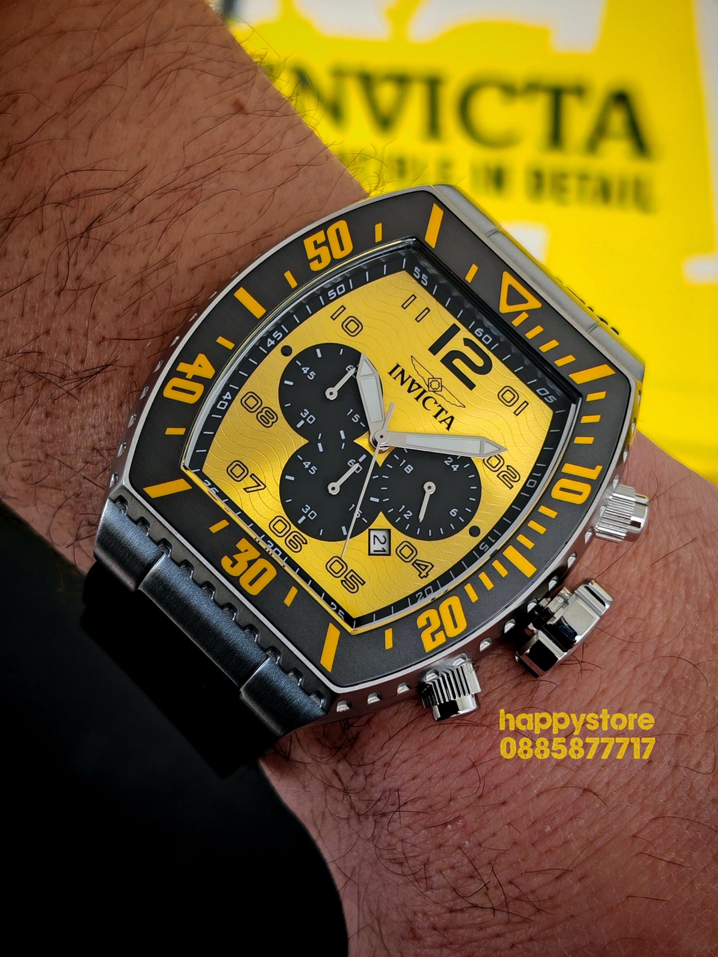 INVICTA Gridlock Yellow 50 mm
