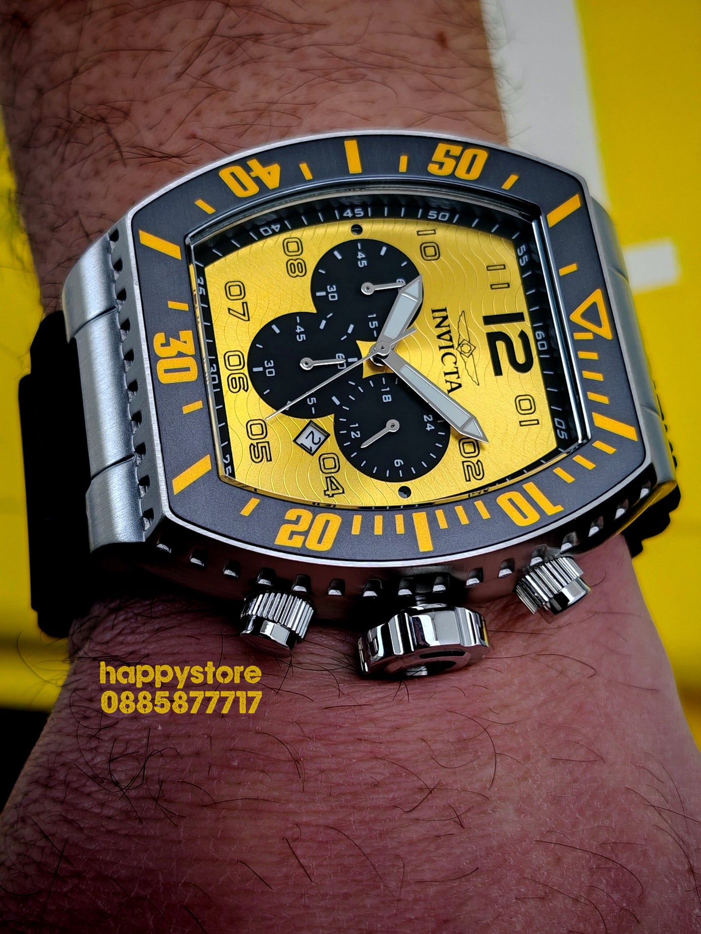 INVICTA Gridlock Yellow 50 mm