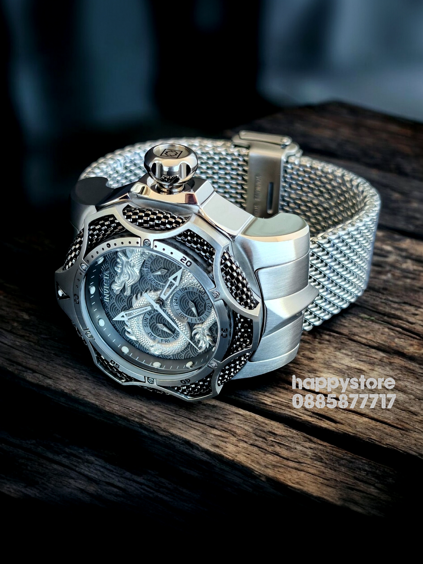Invicta Dragon Silver Milanese 53 mm