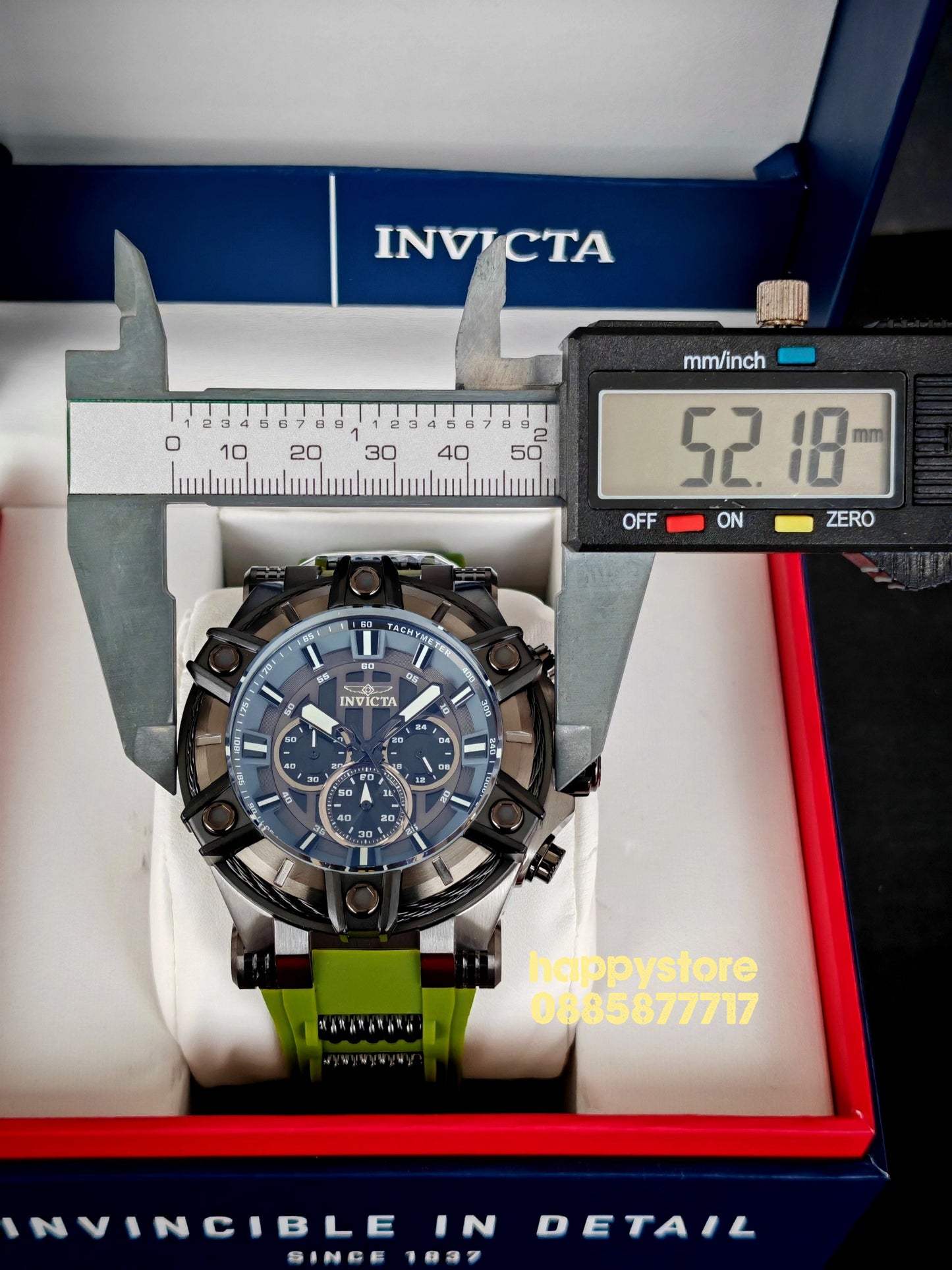 INVICTA Bolt Gunmetal green black 52 mm
