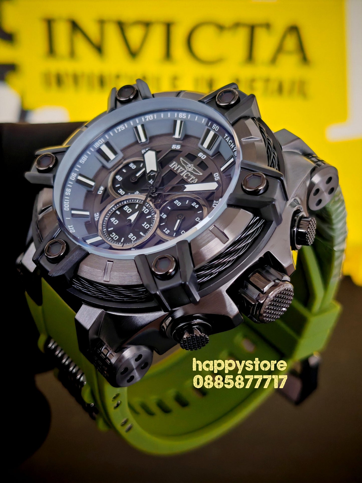 INVICTA Bolt Gunmetal green black 52 mm