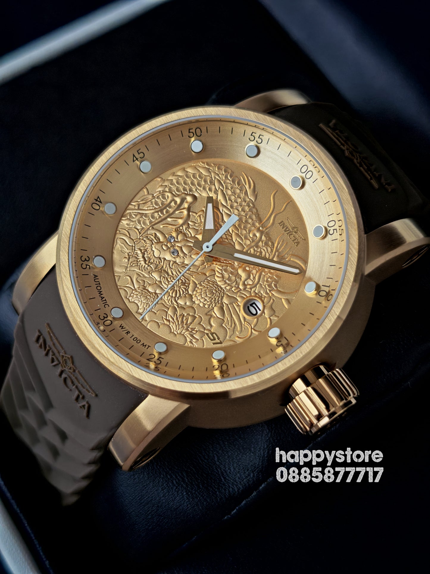 INVICTA Yakuza Gold/Brown automatic 48 mm