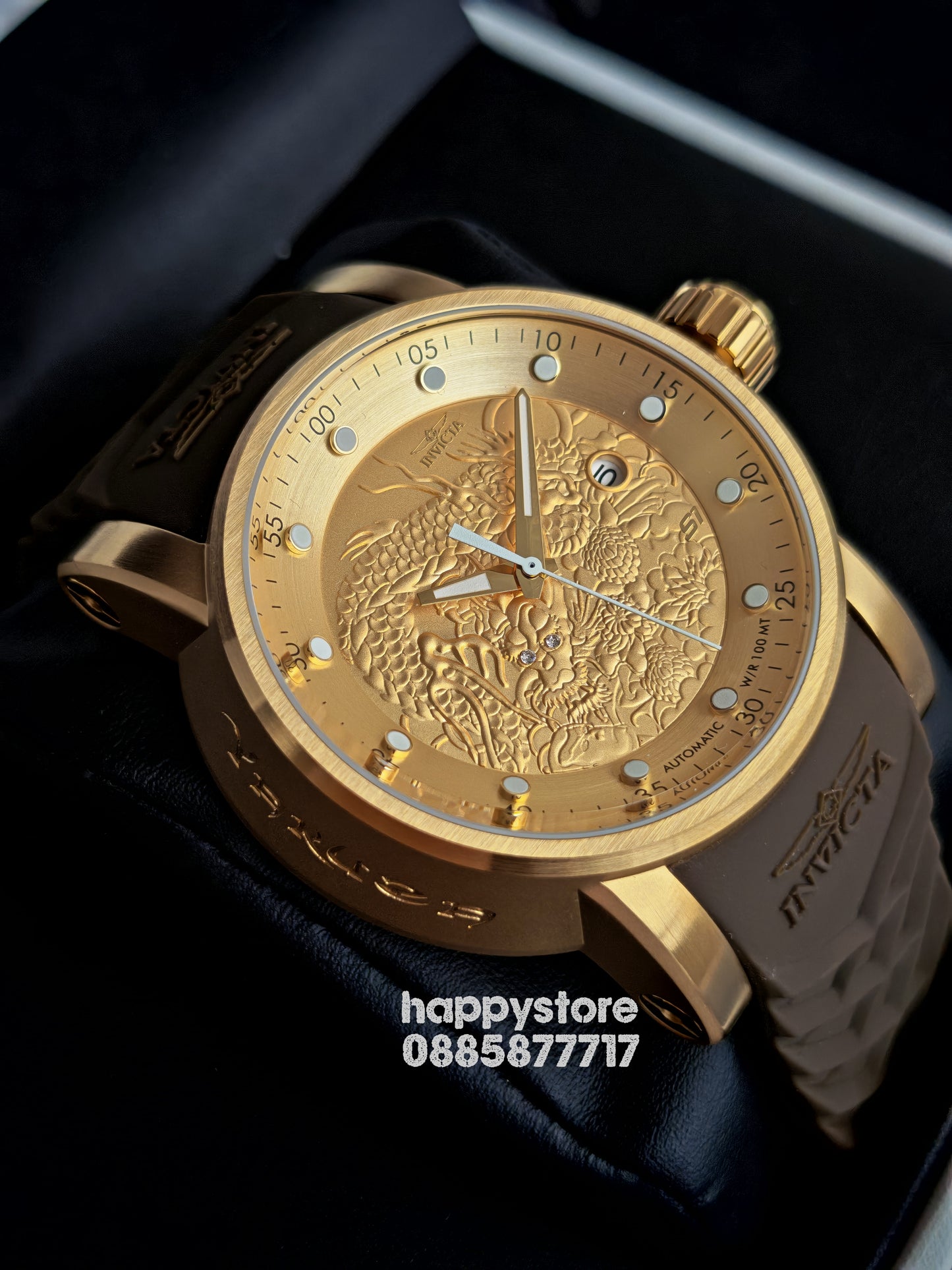 INVICTA Yakuza Gold/Brown automatic 48 mm