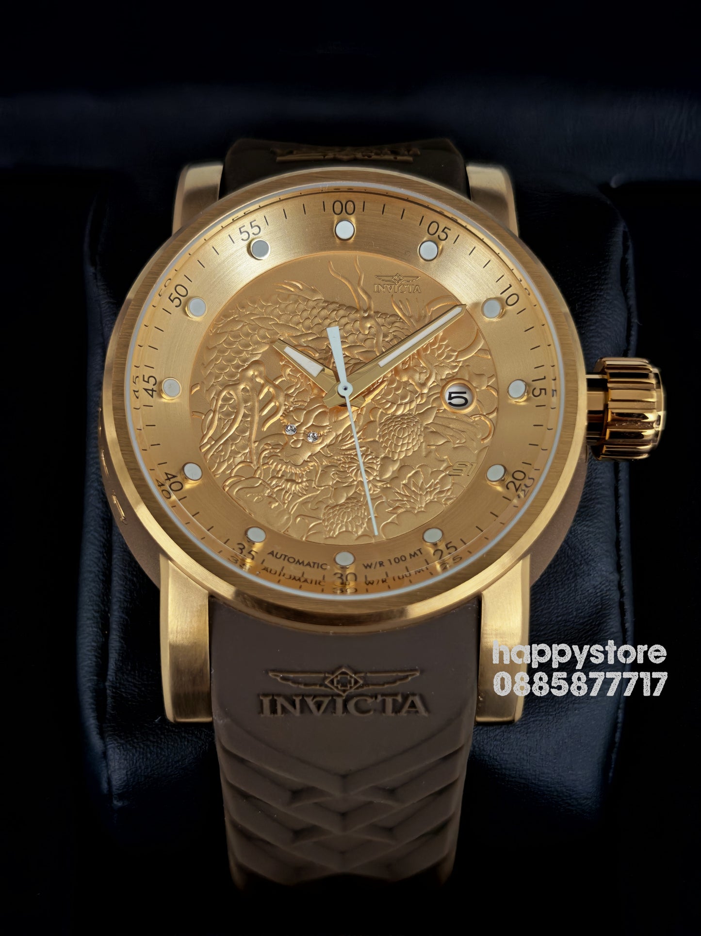 INVICTA Yakuza Gold/Brown automatic 48 mm